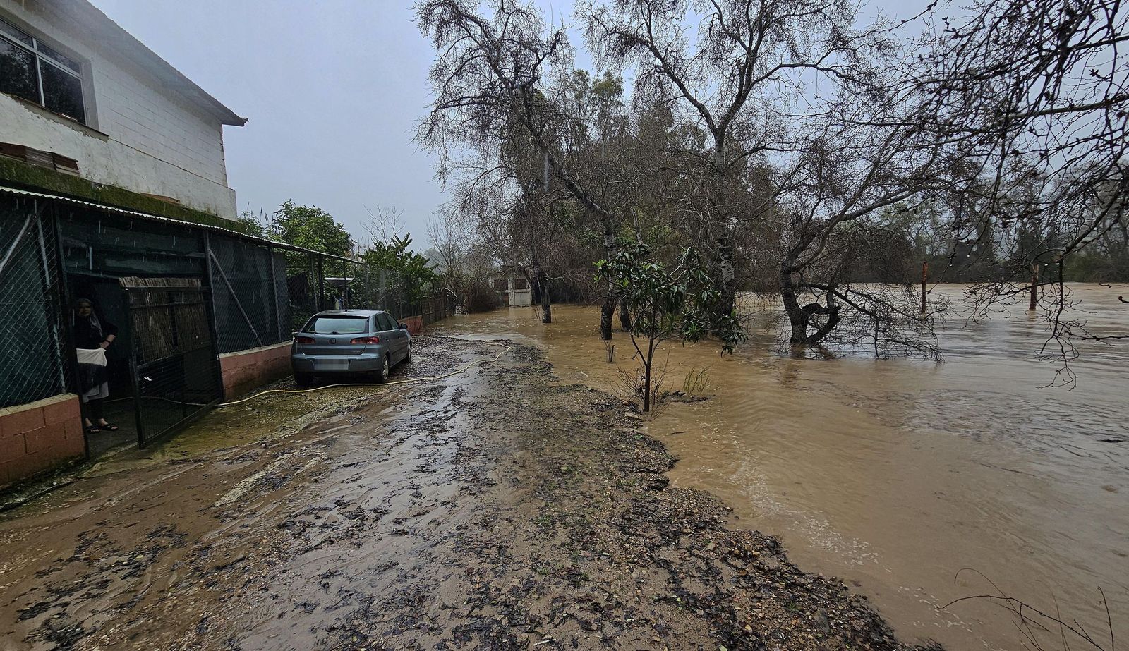 Fotos del temporal de lluvia y viento por la borrasca Kristin en Jimena de la Frontera, San Pablo de Buceite y San Martín del Tesorillo