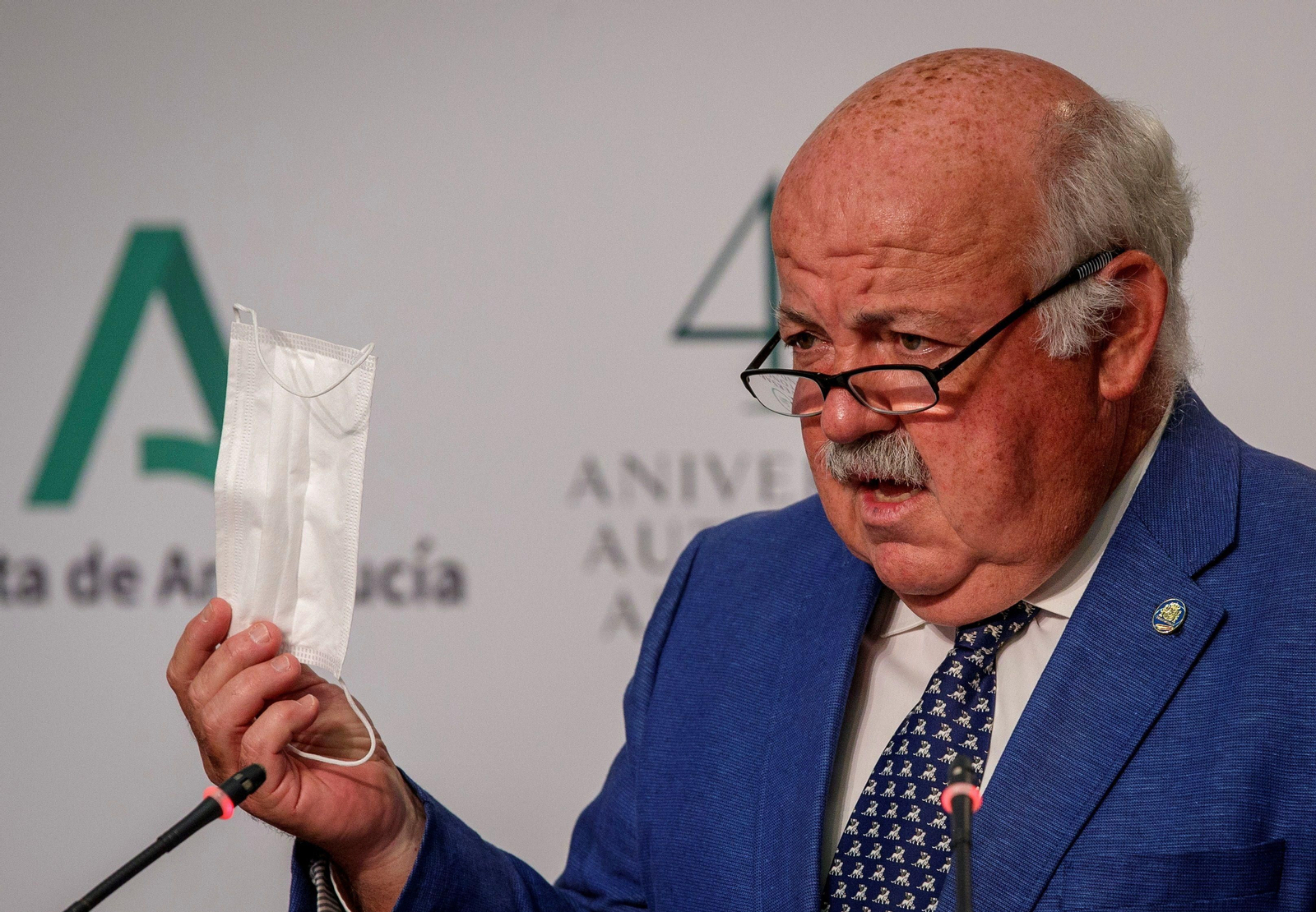 El consejero andaluz de Salud y Familias, Jesús  Aguirre, en una imagen de archivo.