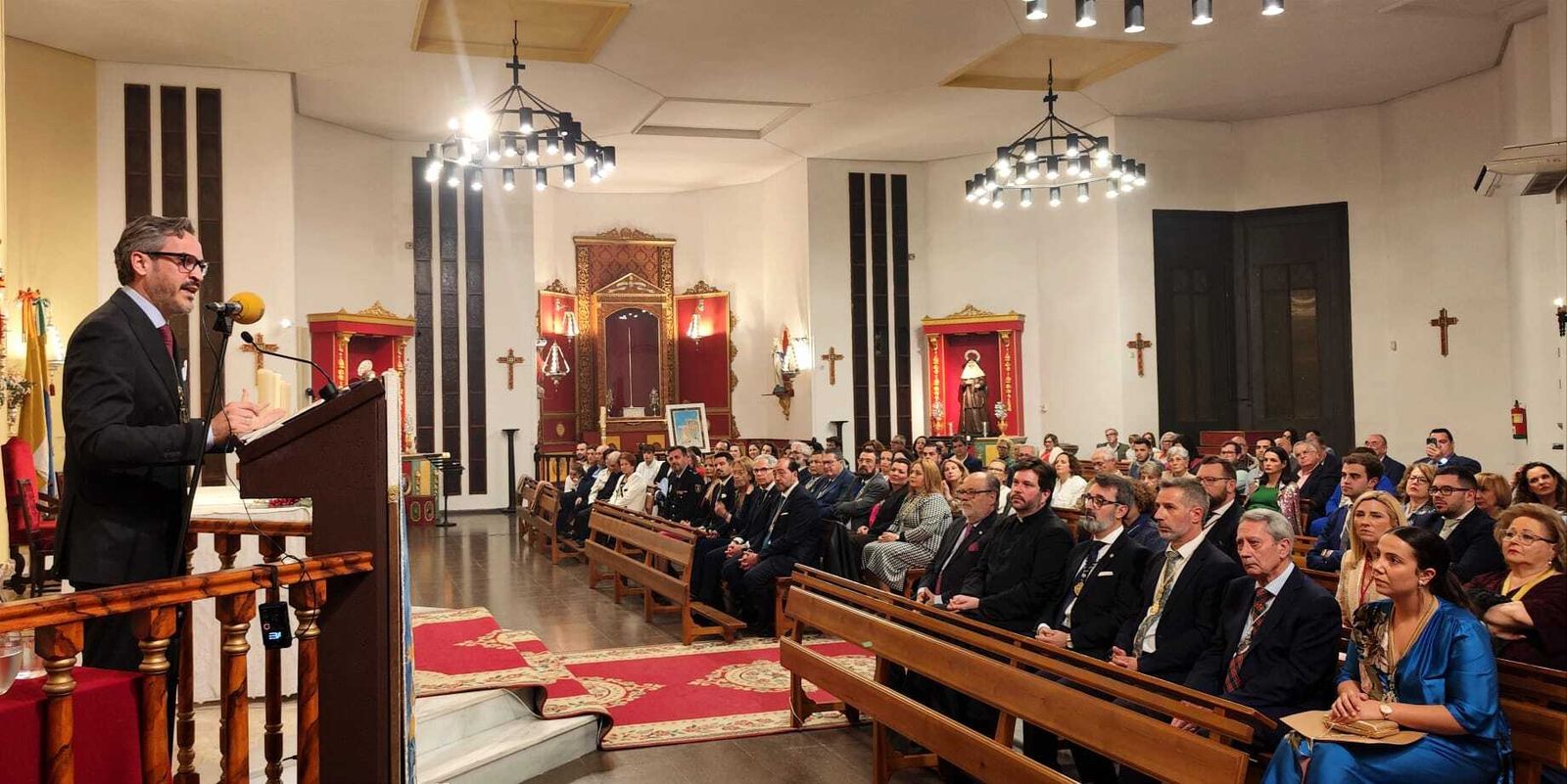 Francisco Jiménez durante su pregón en honor a la Virgen del Rocío.