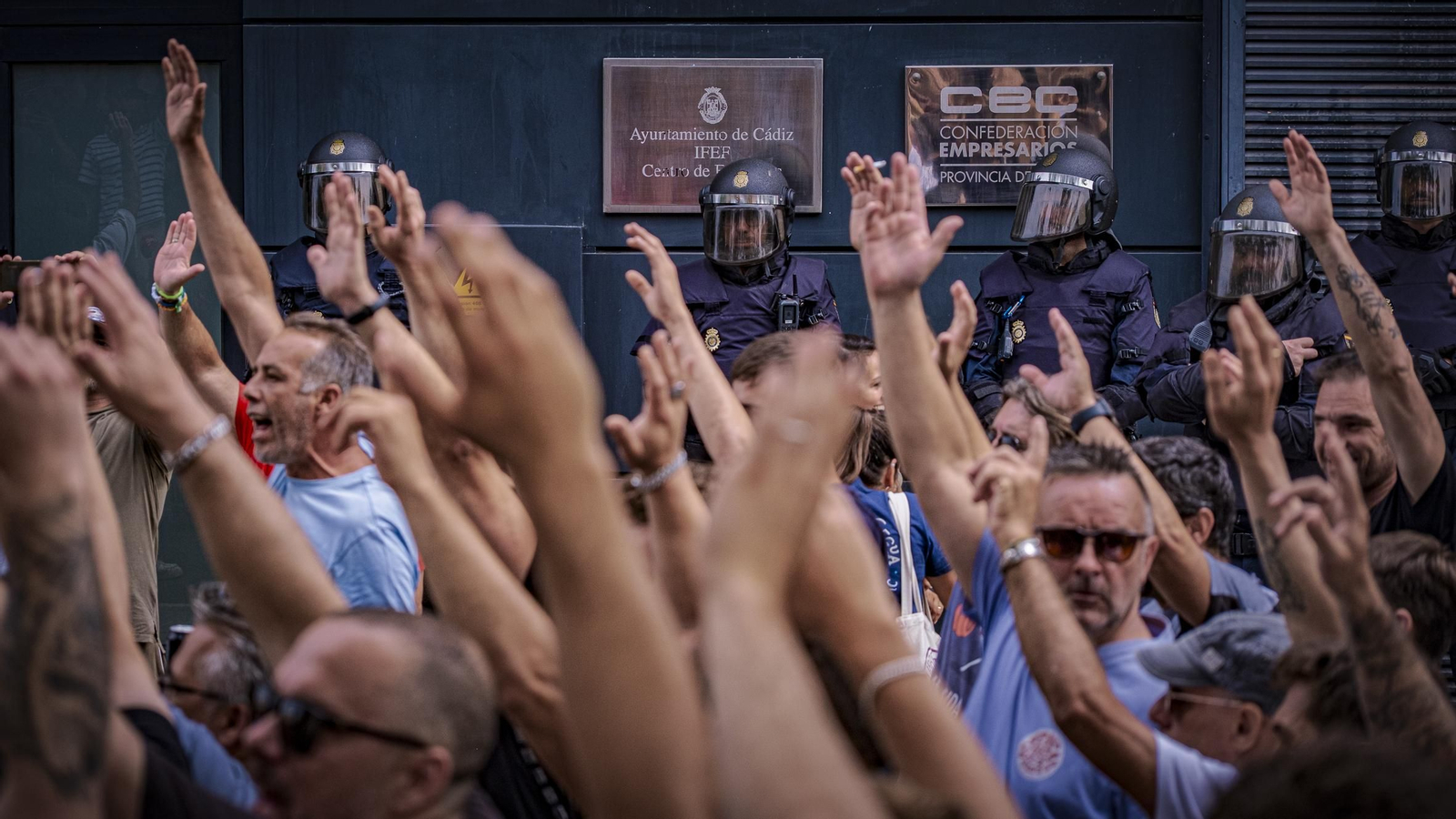 Las imágenes de las movilizaciones del martes por la huelga del Metal en Cádiz