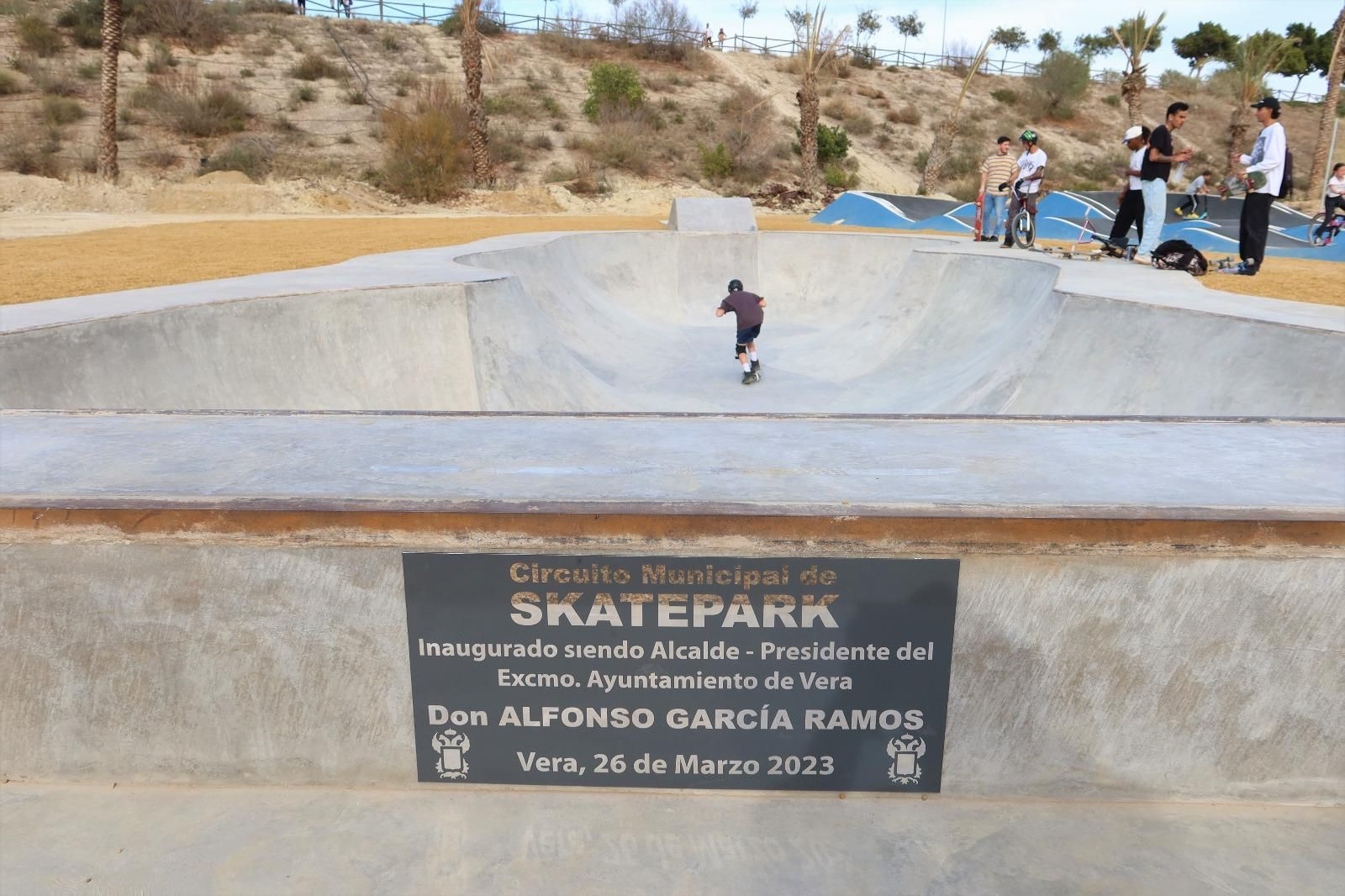 Inauguración del nuevo skate park en el Parque de la Rambla de Vera