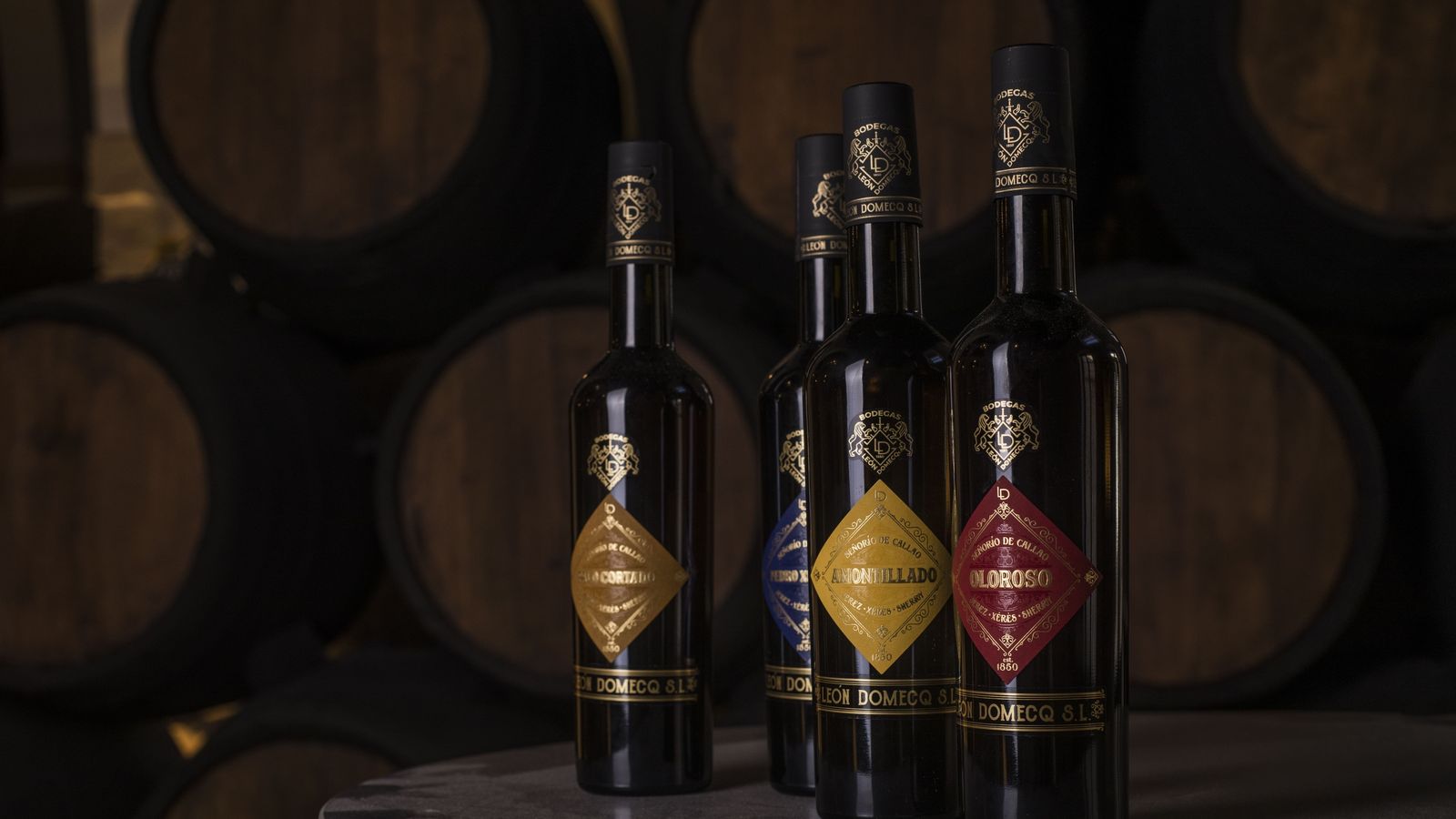 Algunos de los Vinos Premium de Bodegas León Domecq.