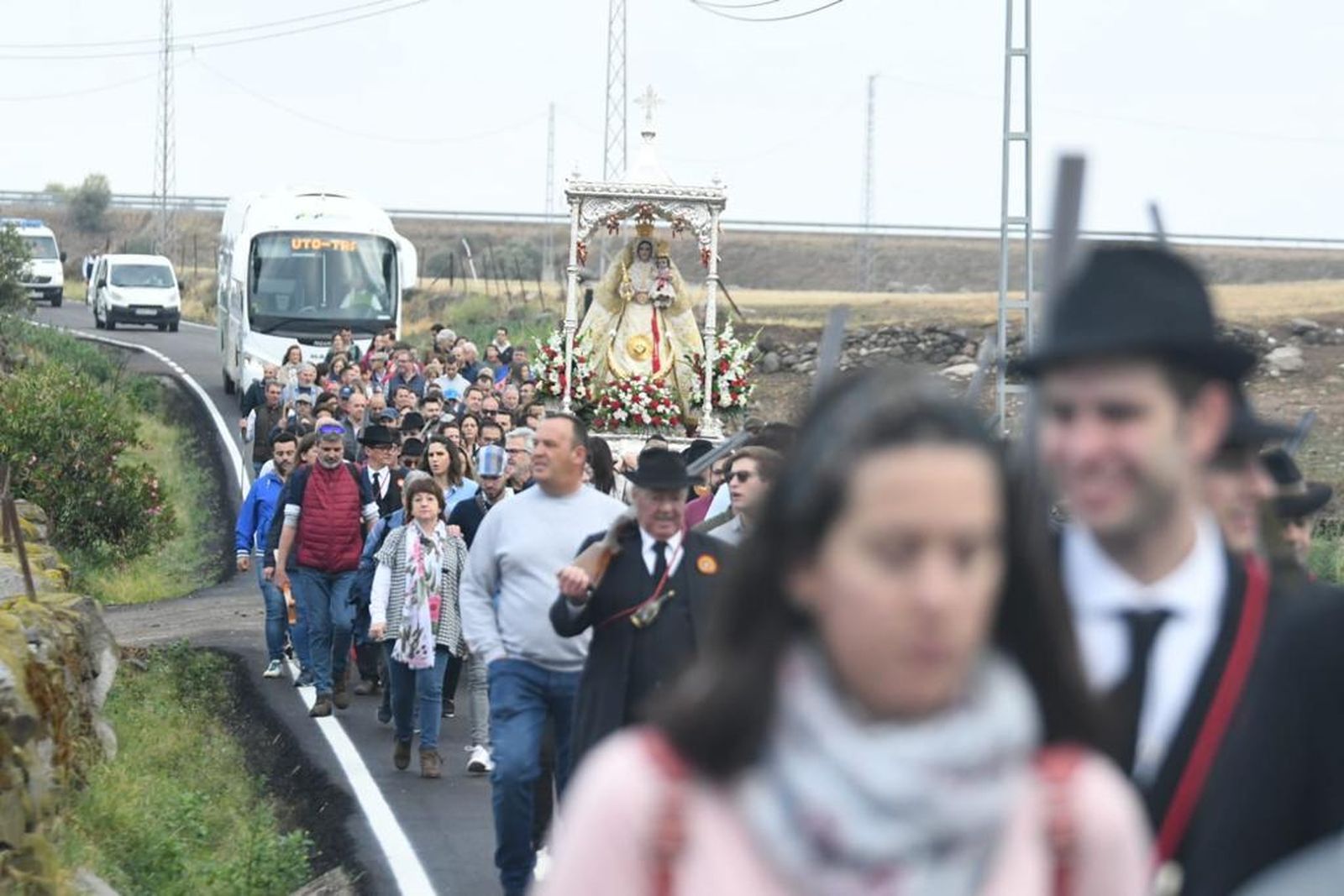 La despedida de la Virgen de Luna en Pozoblanco, en fotografías