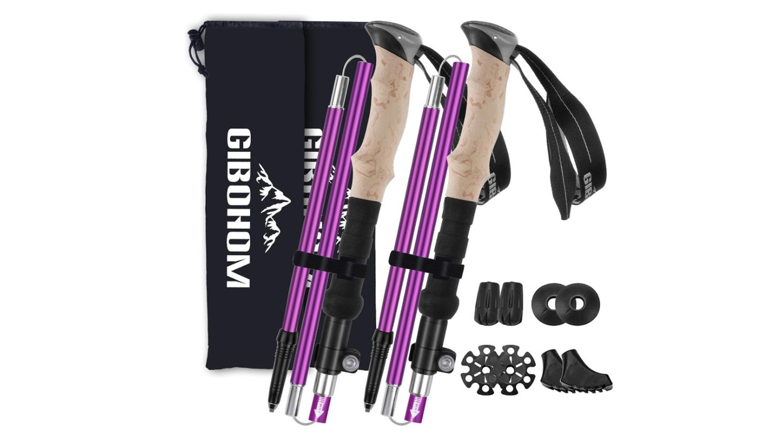 Gibohom Bastones de Senderismo Plegable