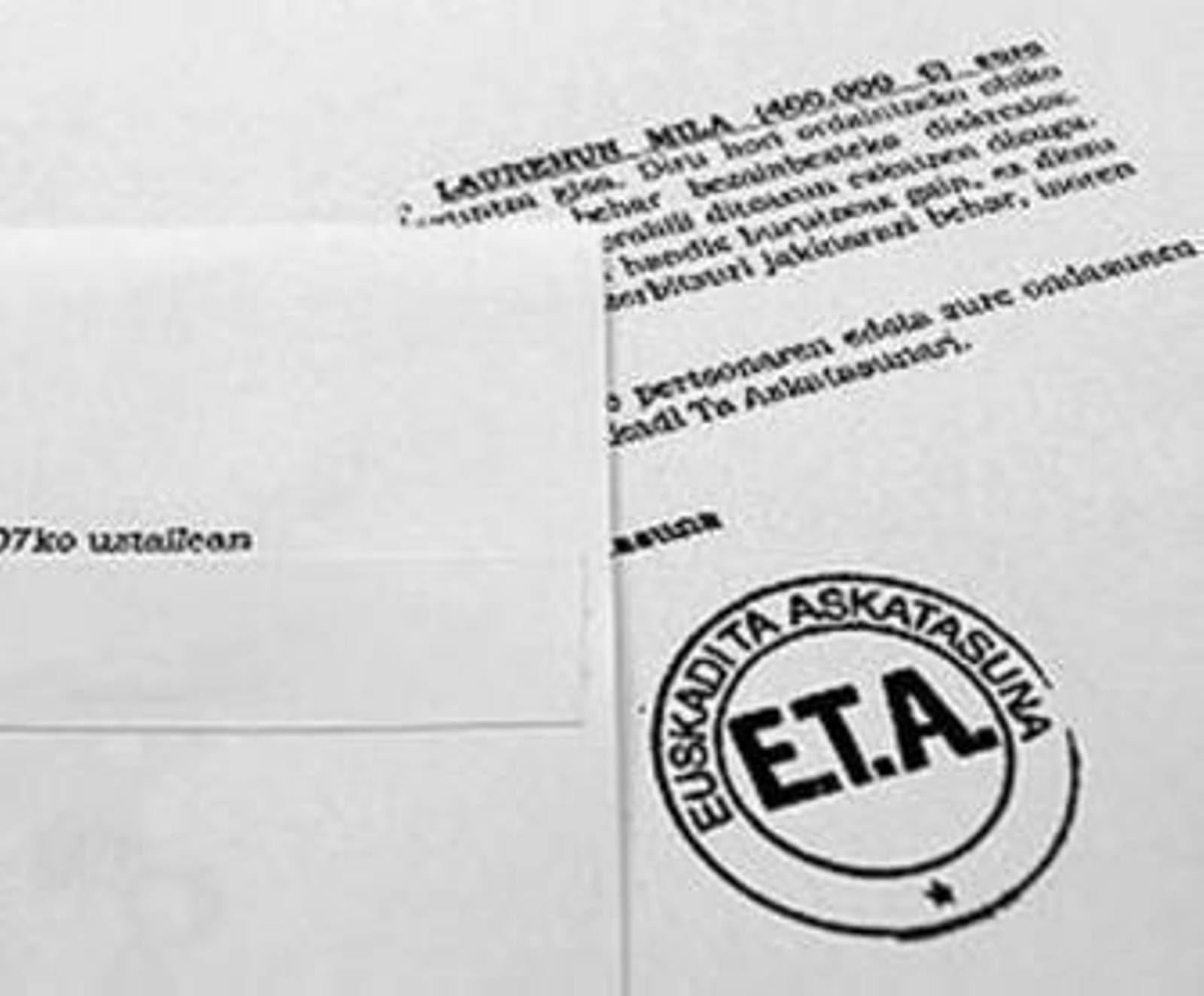 Extractos de cartas auténticas de ETA.