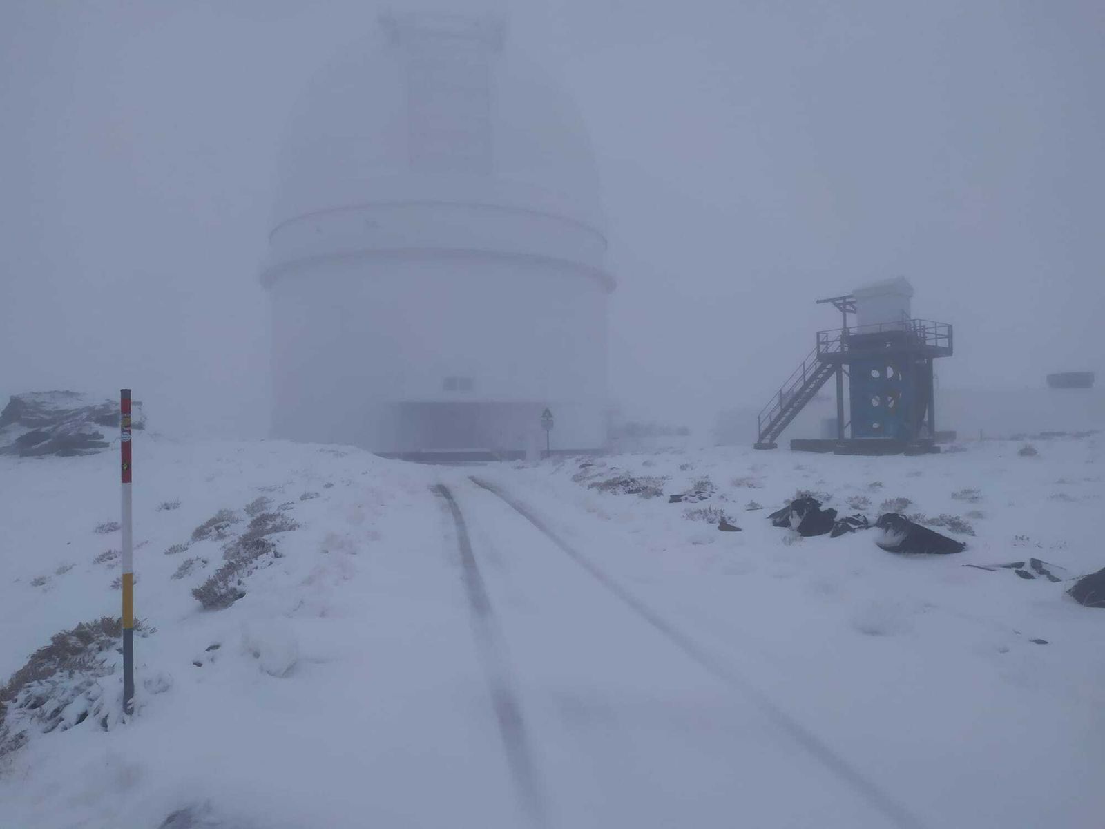 Primera nevada de la temporada en la Sierra de Los Filabres, en Calar Alto