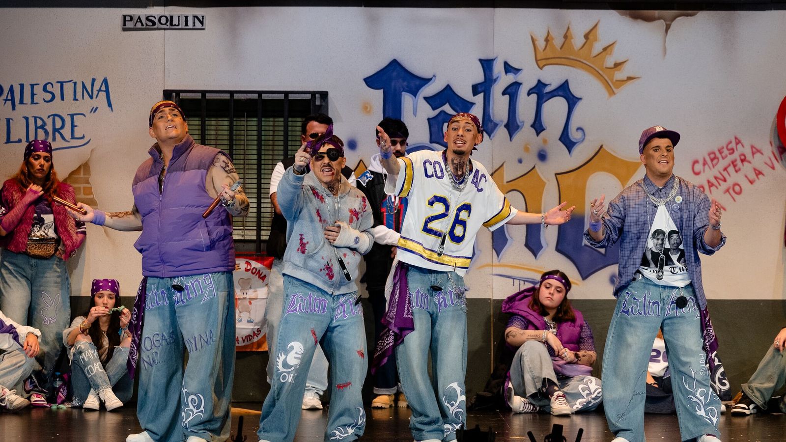 El cuarteto 'Los Latin King (de la calle Pasquín).