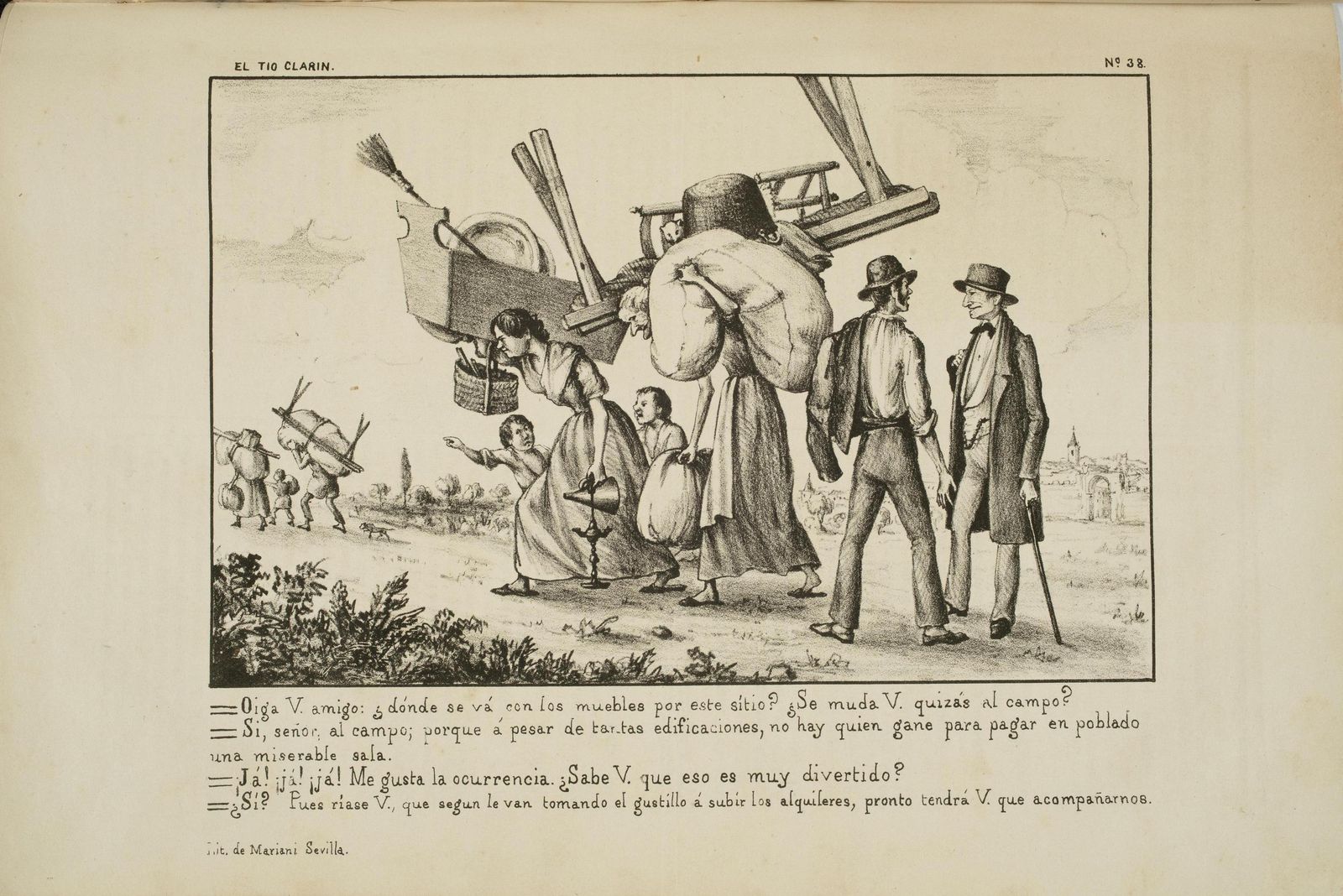 Obras destacadas de diez grandes humoristas gráficos.  1. Luis Mariani Jiménez, el primero de los autores recogidos en la exposición. 2. Andrés Martínez de León. 3. Francisco López Rubio. 4. Andrés Vázquez de Sola. 5. Juan Ballesta. 6. Manuel Summers. 7. Francisco Martín Morales. 8. José Luis Castro 'Lombilla'.  9. Ángel y Francisco Javier Rodríguez Idígoras, conocidos artísticamente como Idígoras y Pachi. 10. Miguel Brieva.