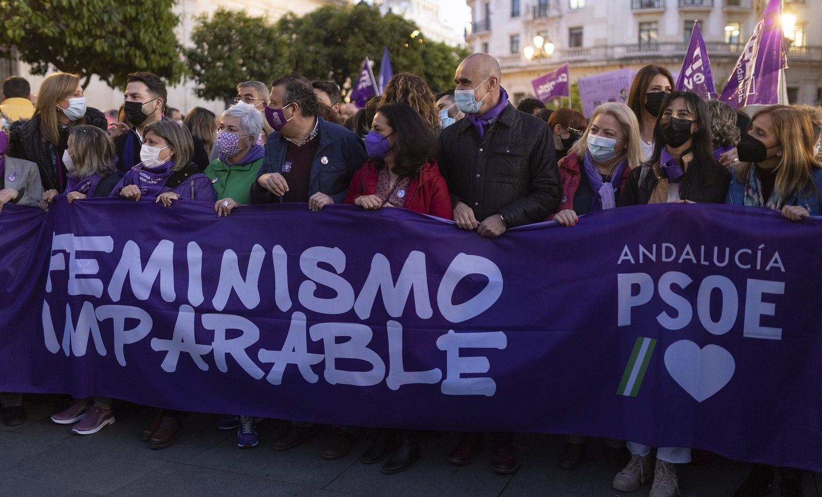 El alcalde, Antonio Muñoz, en una de las manifestaciones.