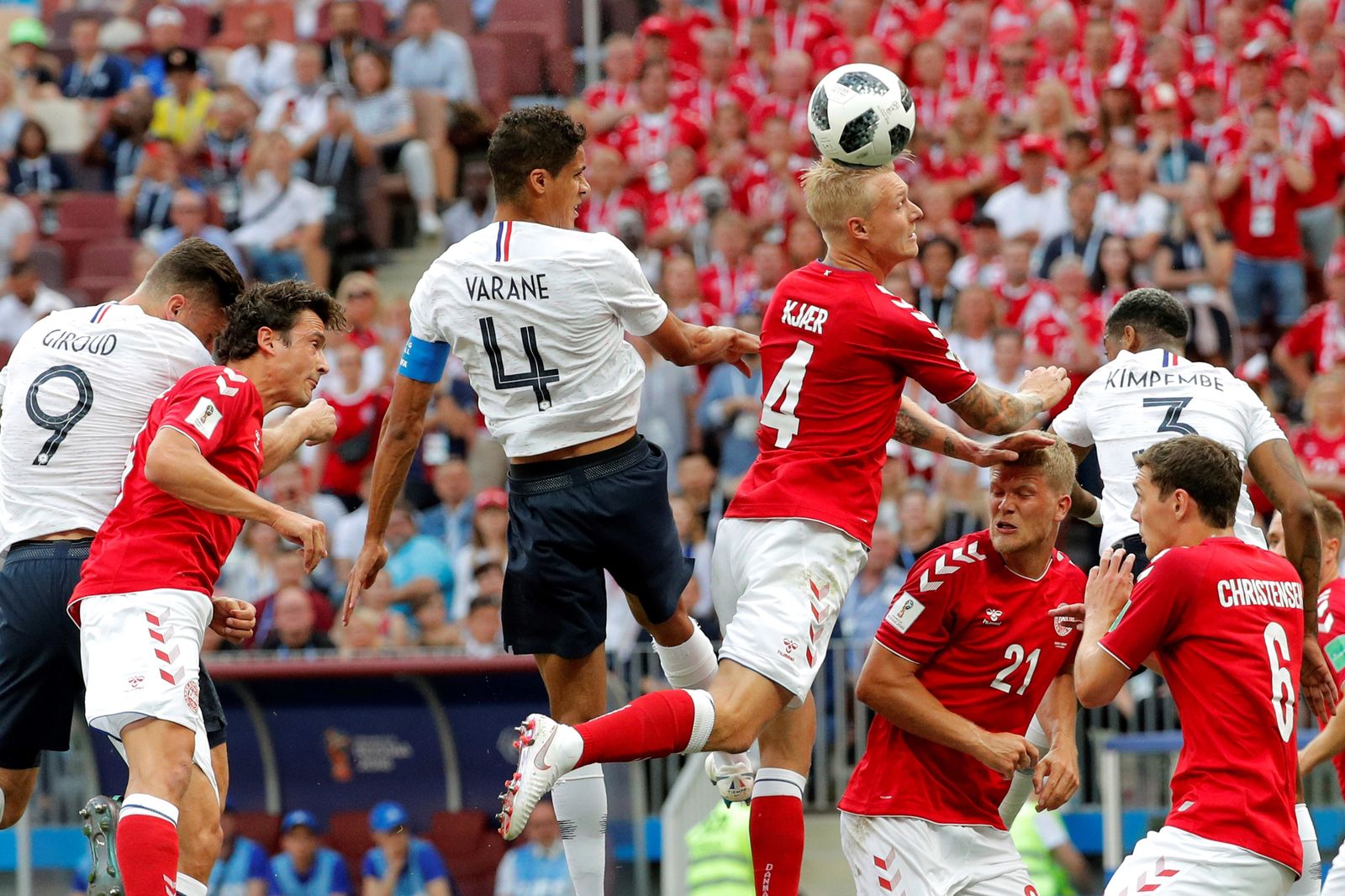 Las imágenes del Dinamarca-Francia