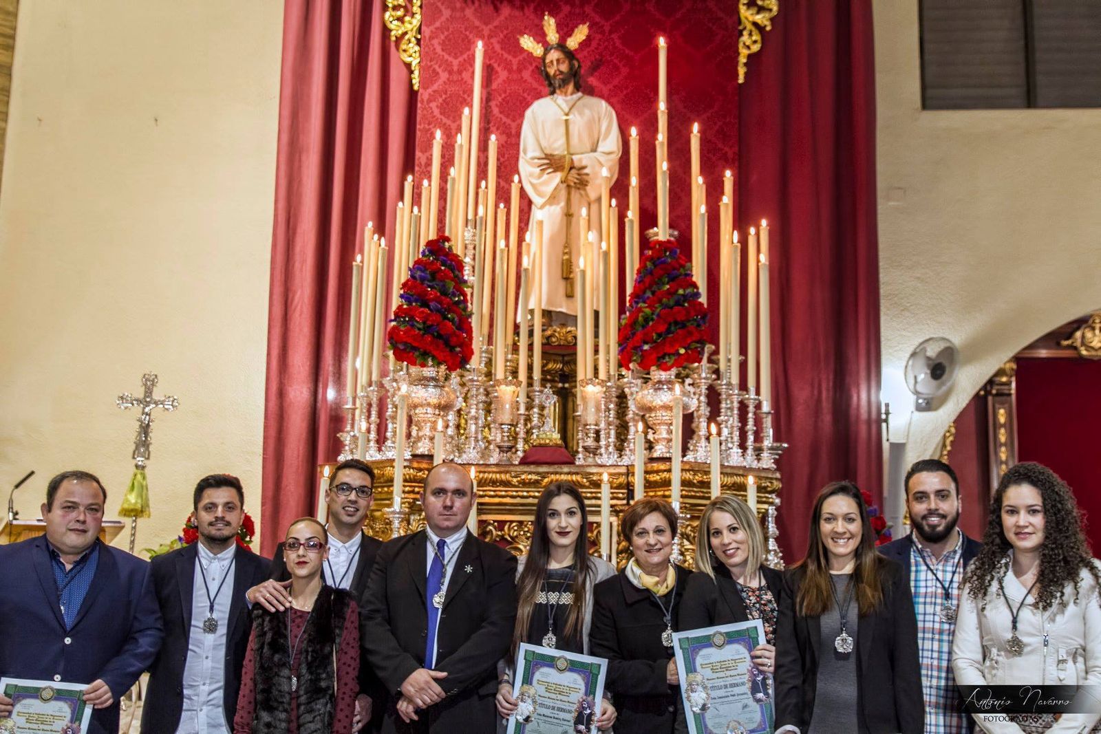 Nuevos cofrades de la corporación.