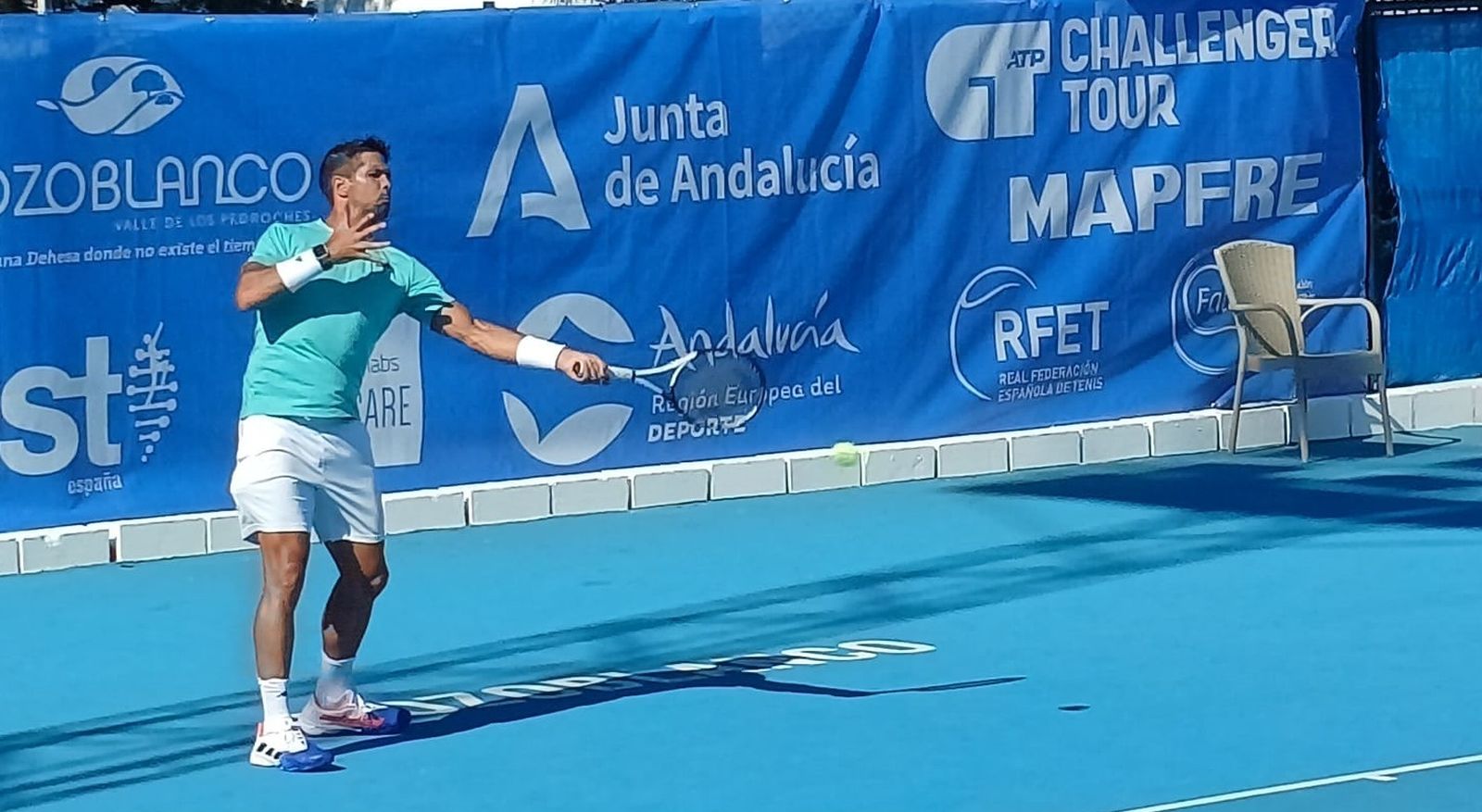Fernando Verdasco, durante su participación en Pozoblanco.