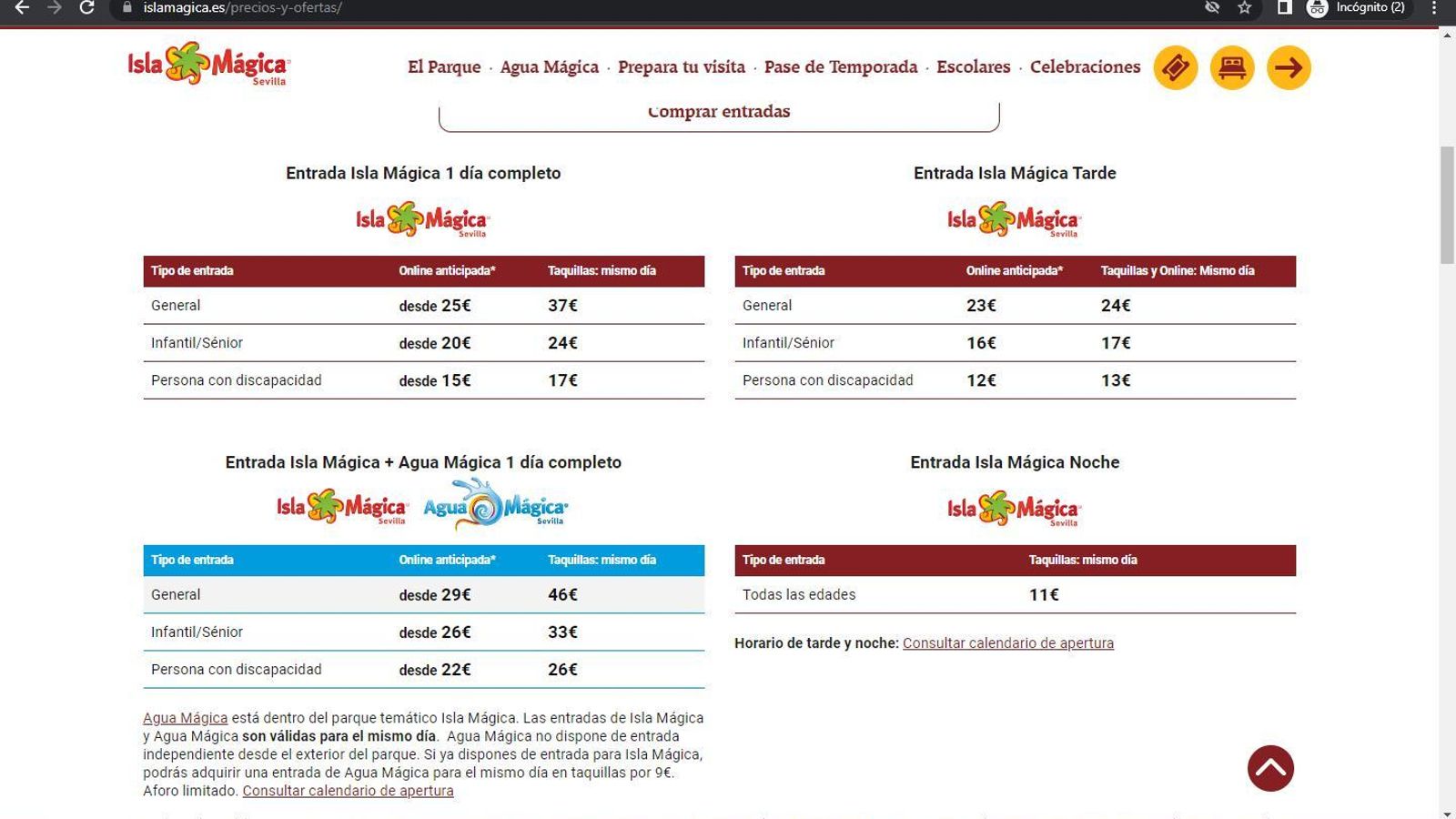 entradas isla mágica