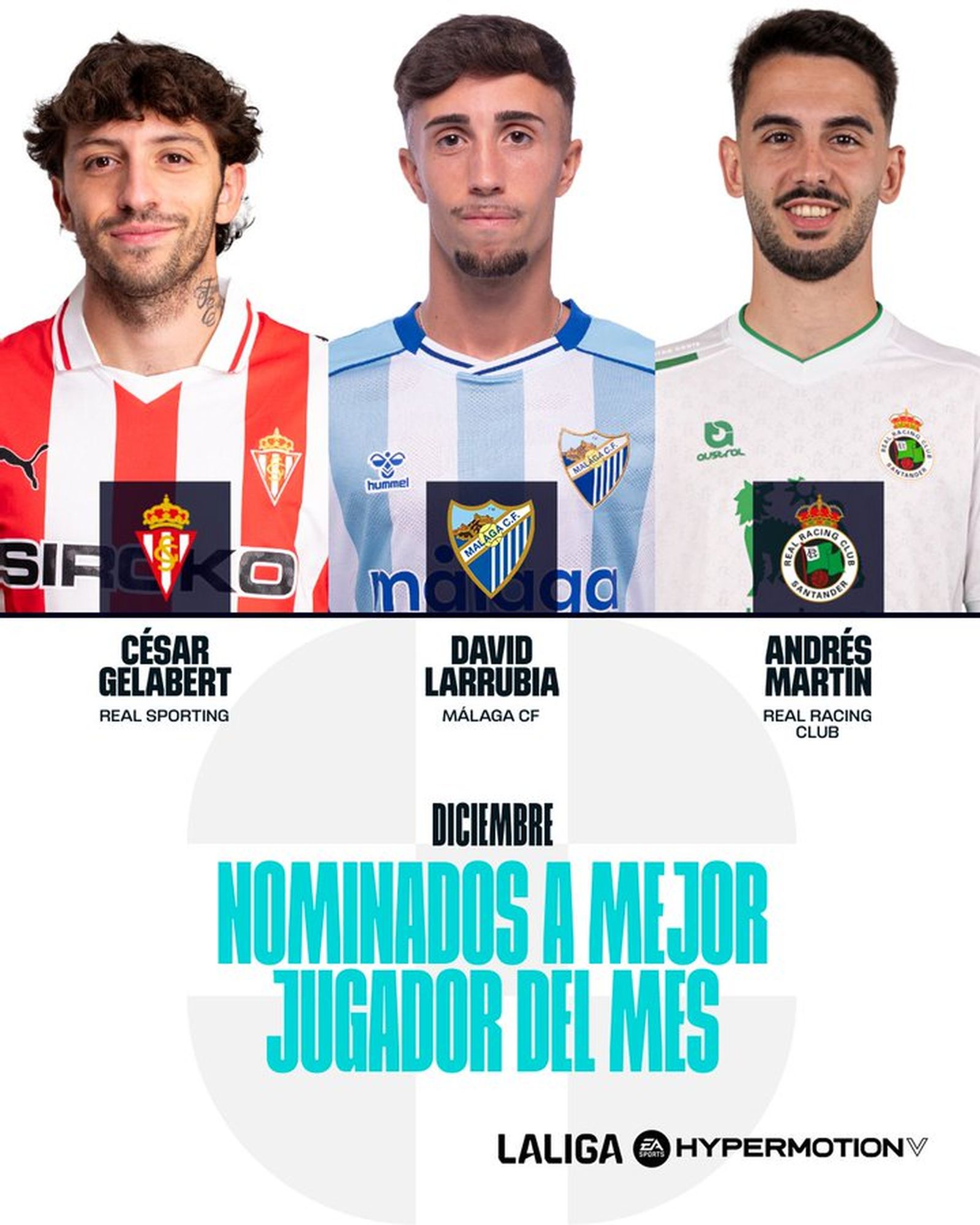 Candidatos a MVP Diciembre en Segunda