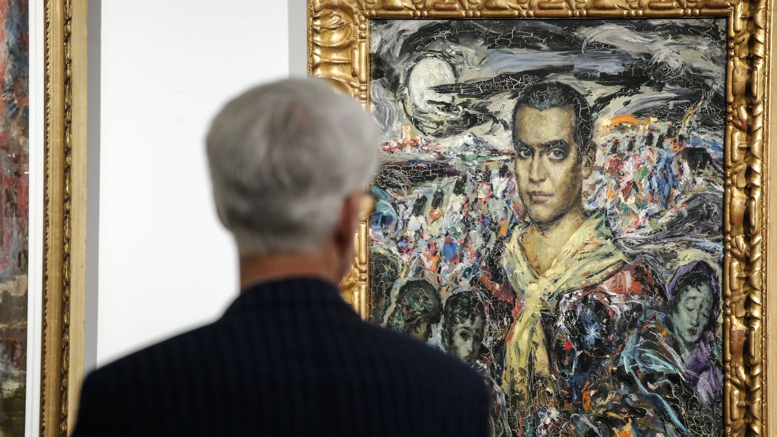 Un retrato de Lorca pintado por Enrique Ochoa.