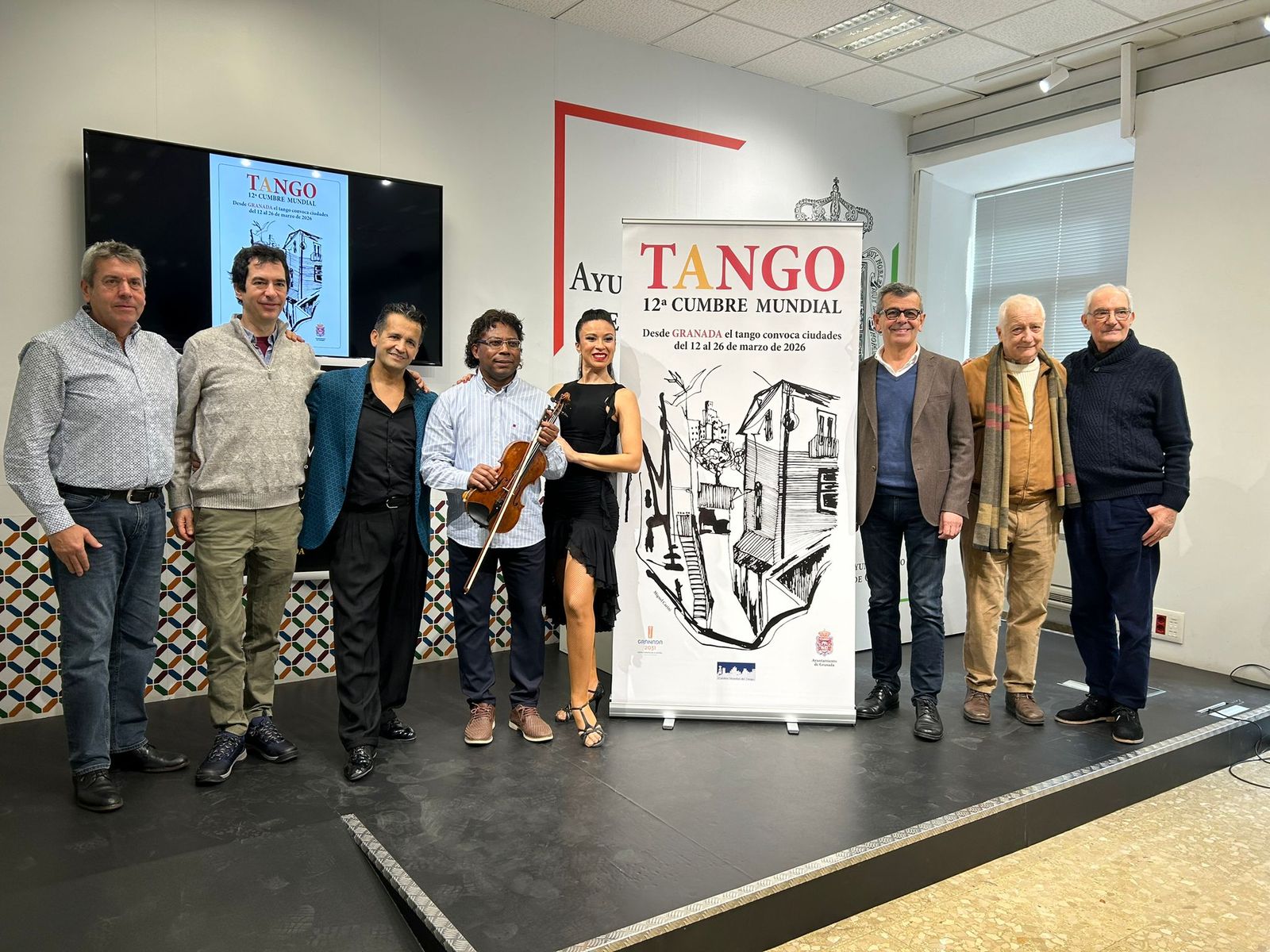 Imagen de la presentación de Granada como sede de la Cumbre Mundial del Tango