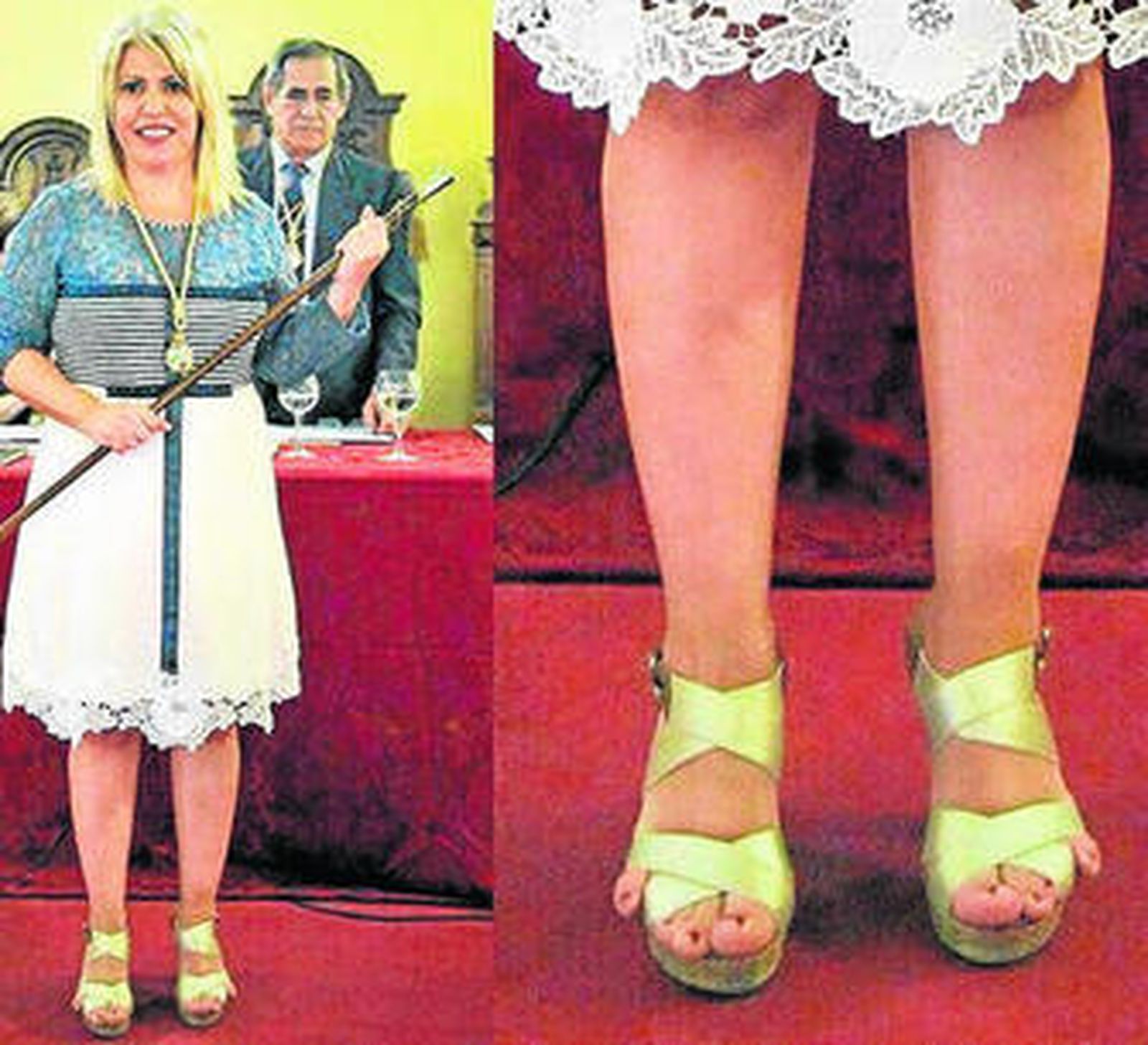 Mamen Sánchez, durante su investidura.