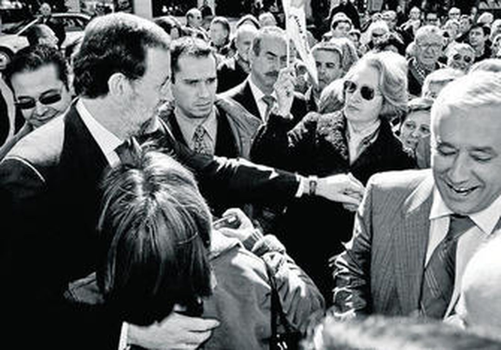 Rajoy y Arenas, en la Plaza del Carmen de Granada, el 12 de septiembre de 2008.