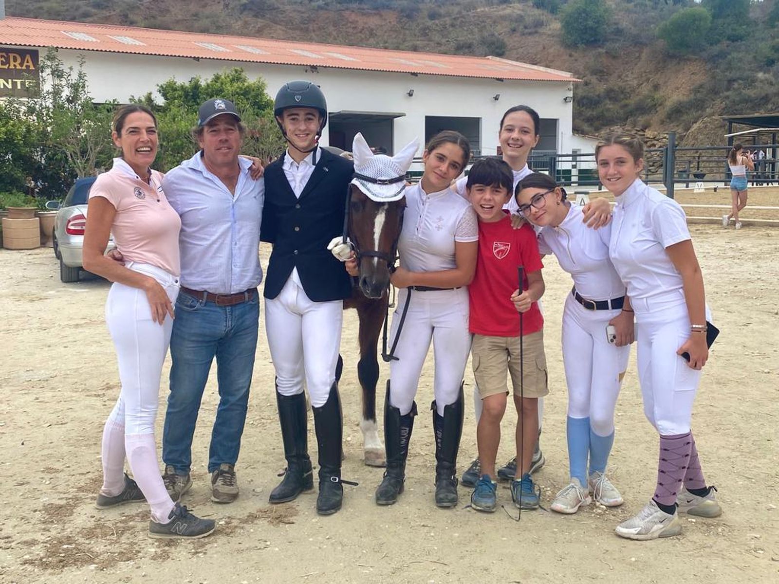 Parte de la expedición del Dressage en la prueba de Marbella