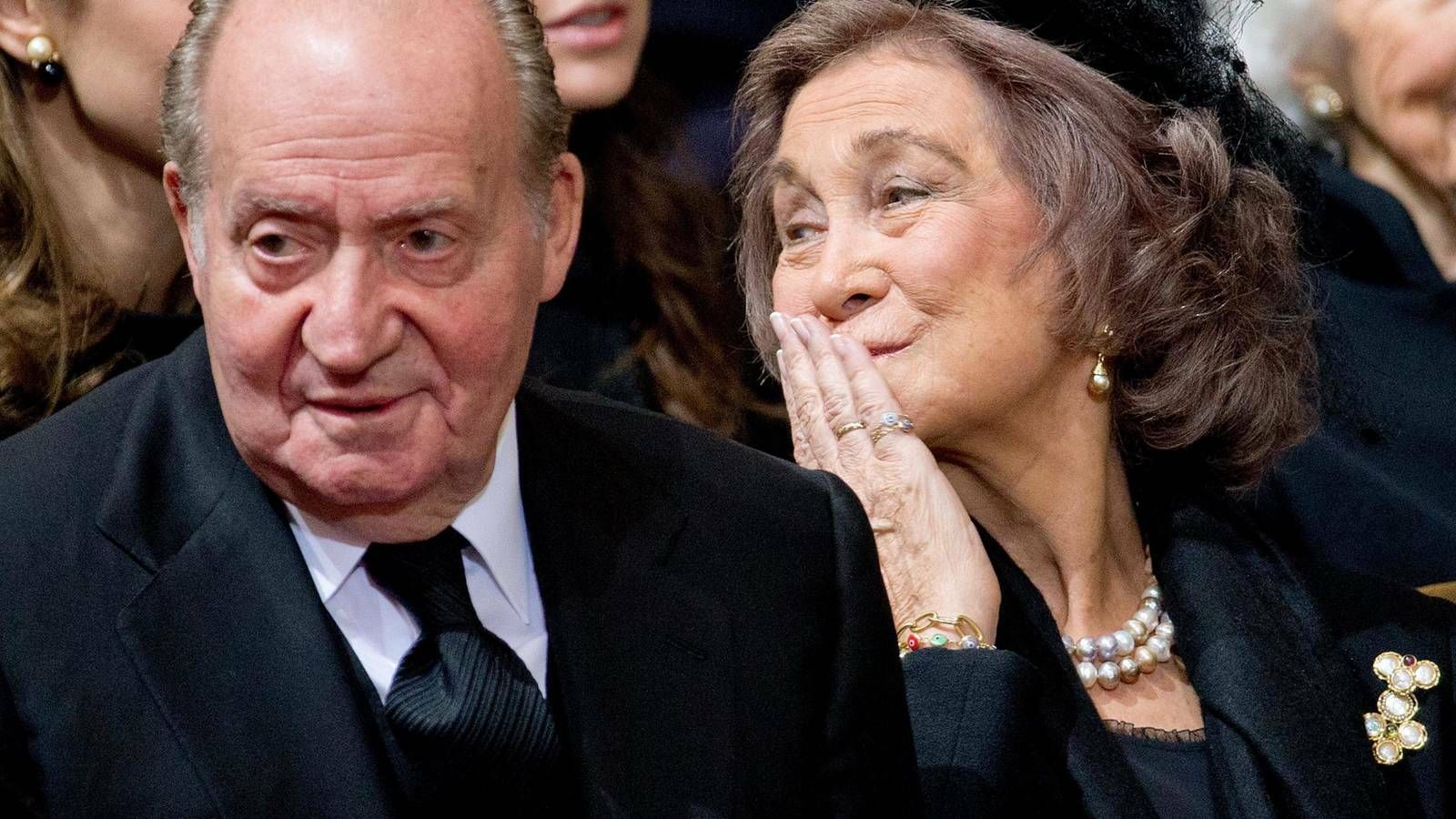 Los Reyes Eméritos, durante la ceremonia religiosa.