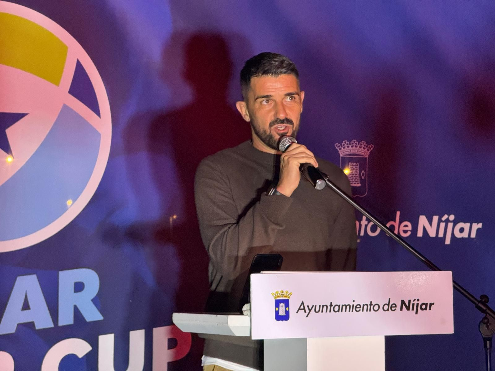 David Villa, invitado de renombre en la gala inaugural de la Níjar Súper Cup.