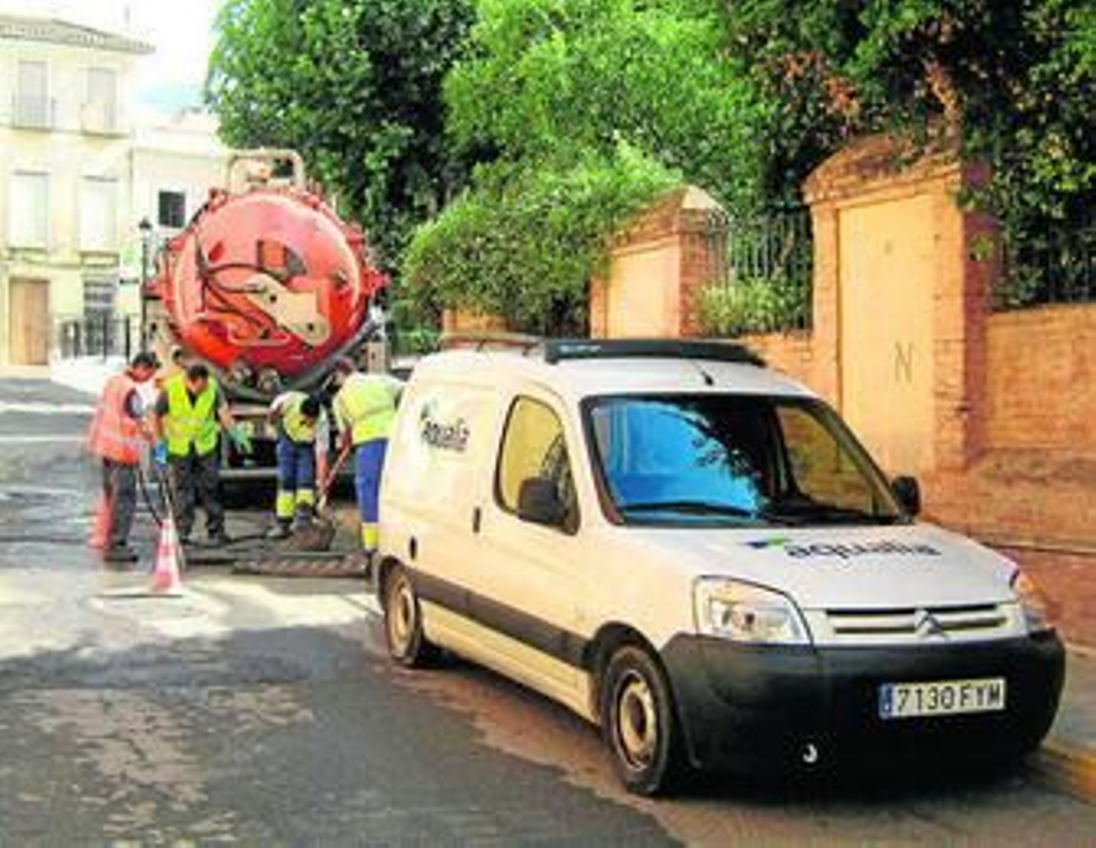 Trabajos de mantenimiento en el suministro.