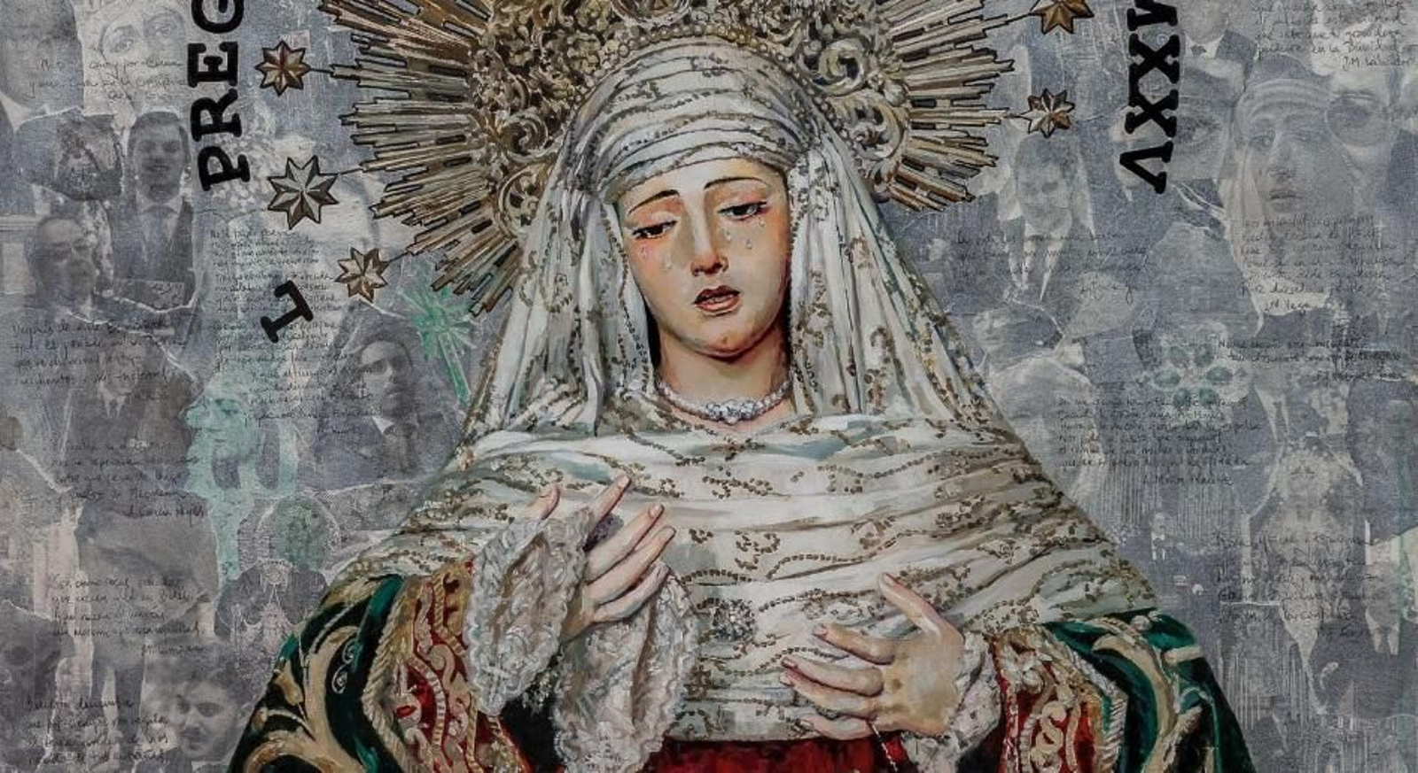 Detalle del rostro de la Esperanza de la Trinidad