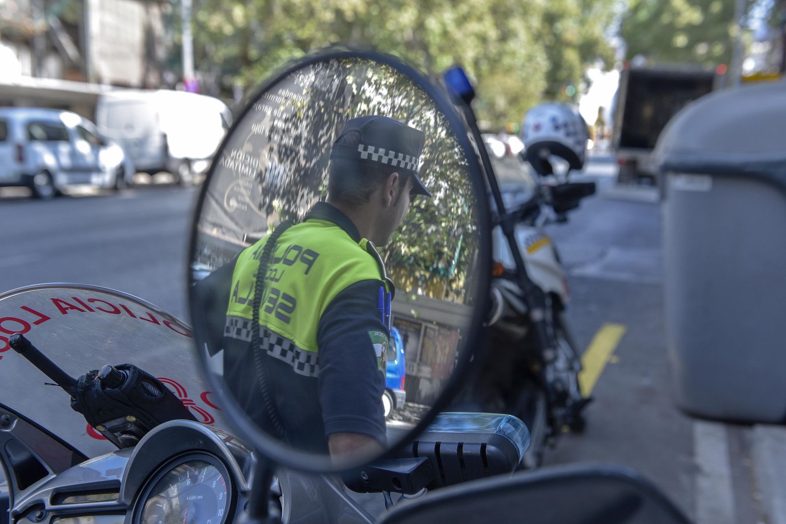 Un motorista de la Policía Local, en una imagen de archivo.