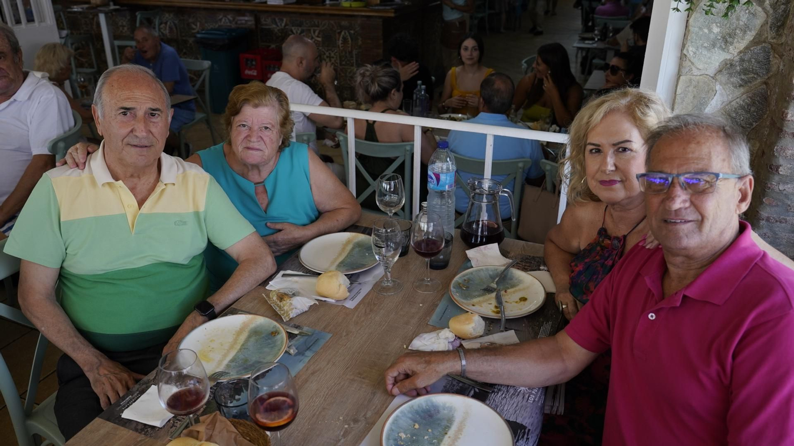 Fotos del almuerzo de la Peña de la Bufanda en el restaurante Los Pulpos.