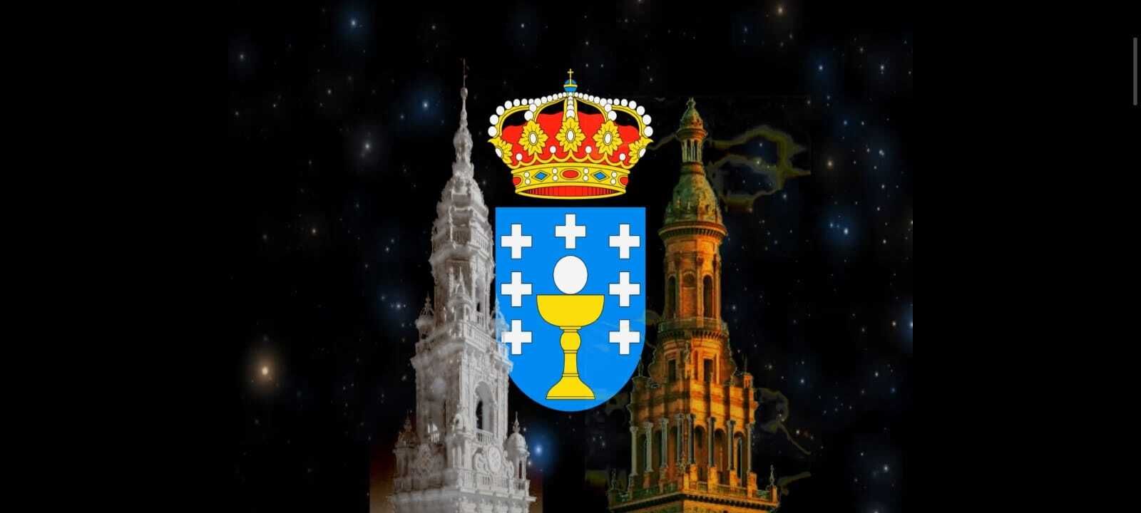 Imagen recreada del video mapping sobre el Camino de Santiago que se proyecta sobre la fachada de Capitanía, este fin de semana.