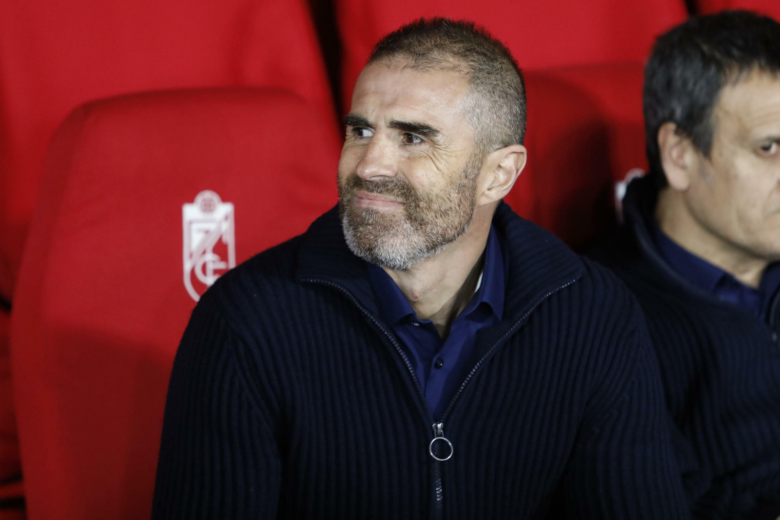 Garitano, durante el partido de Copa del Rey en Granada.