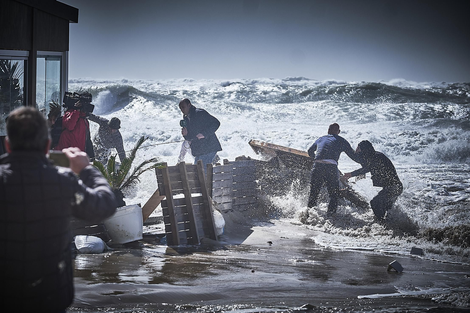 Efectos del temporal en Cádiz