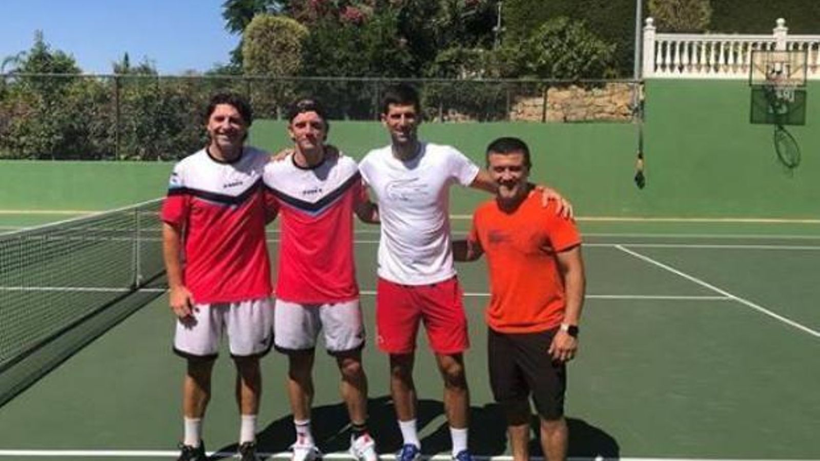 Entrenamiento con Davidovich en Marbella.