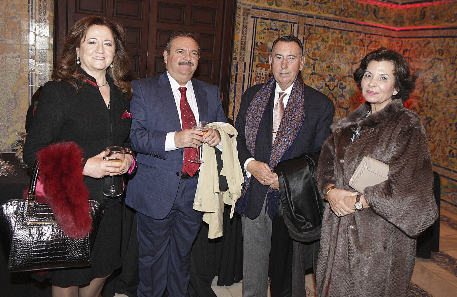 Celia Lechuga, José Ortega, Antonio Gallego, presidente de Grupo Ybarra, y María José García.