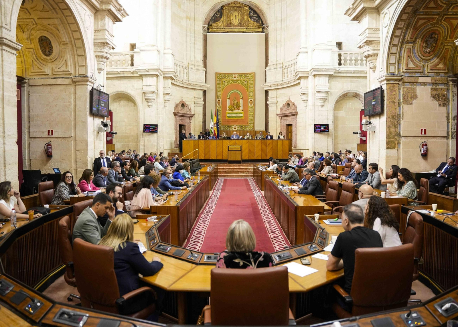 Salón de plenos del Parlamento de Andalucía.