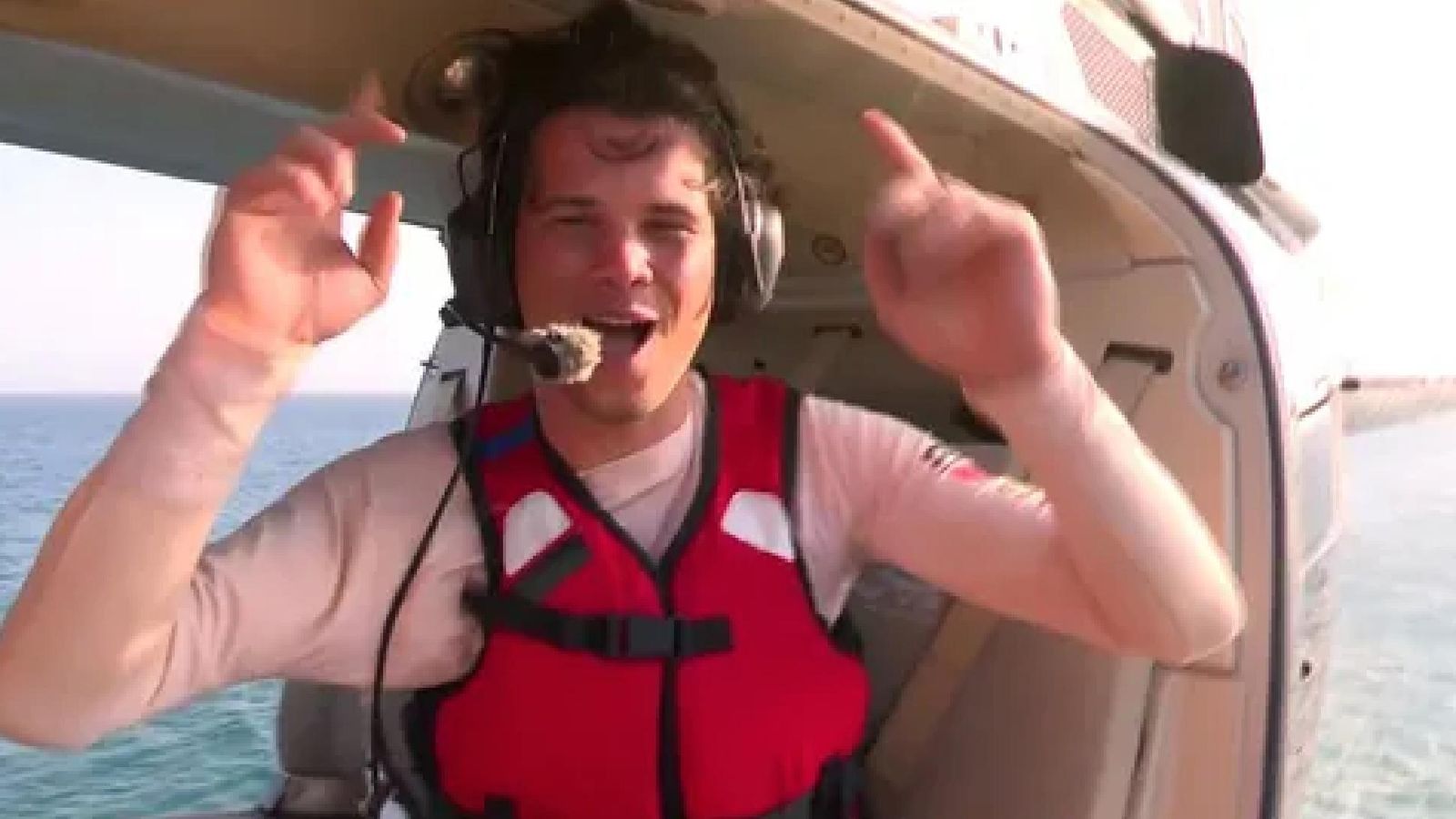 Bosco Martínez-Bordiú en el helicóptero de 'Supervivientes'