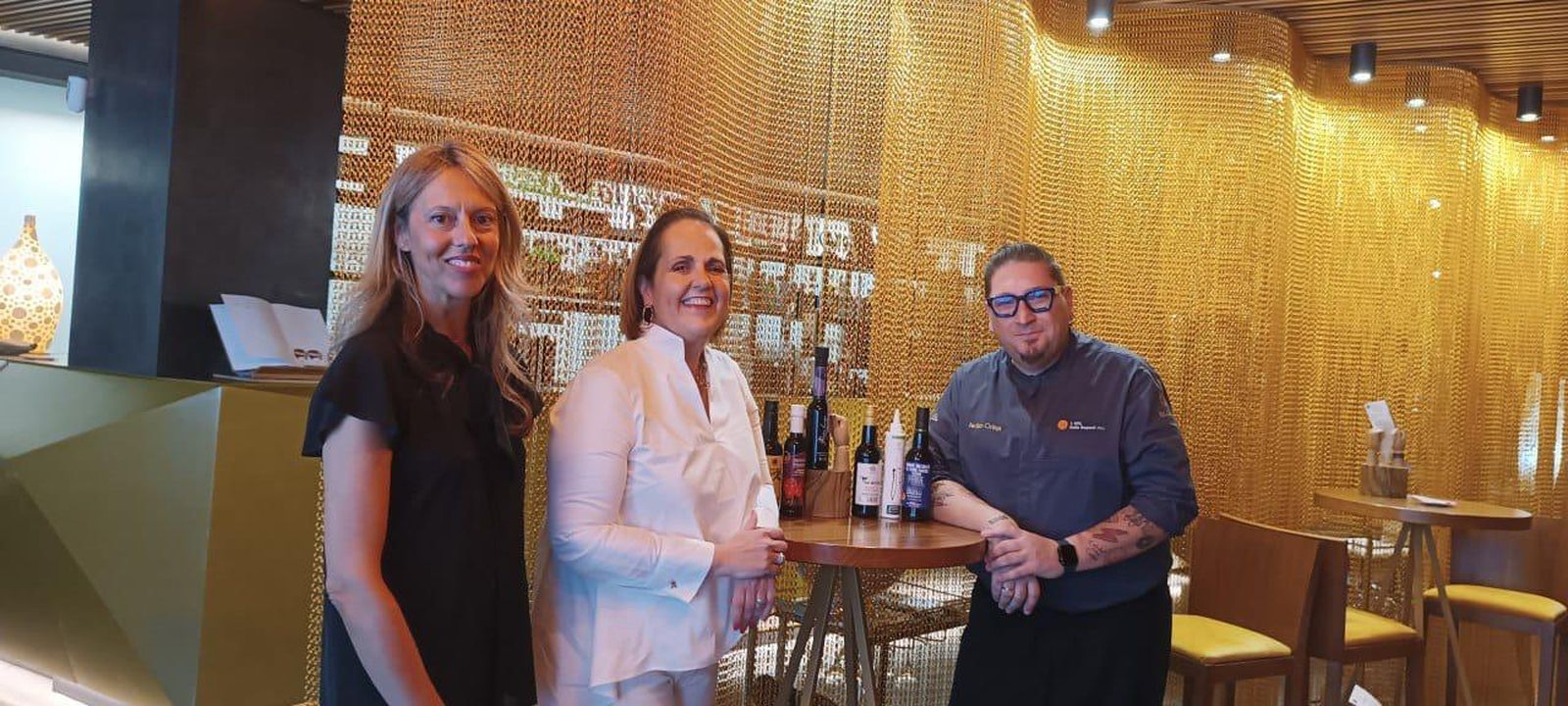 Rocío Márquez, Blanca Torrent y Periko Ortega durante la presentación de Vinavin 2024