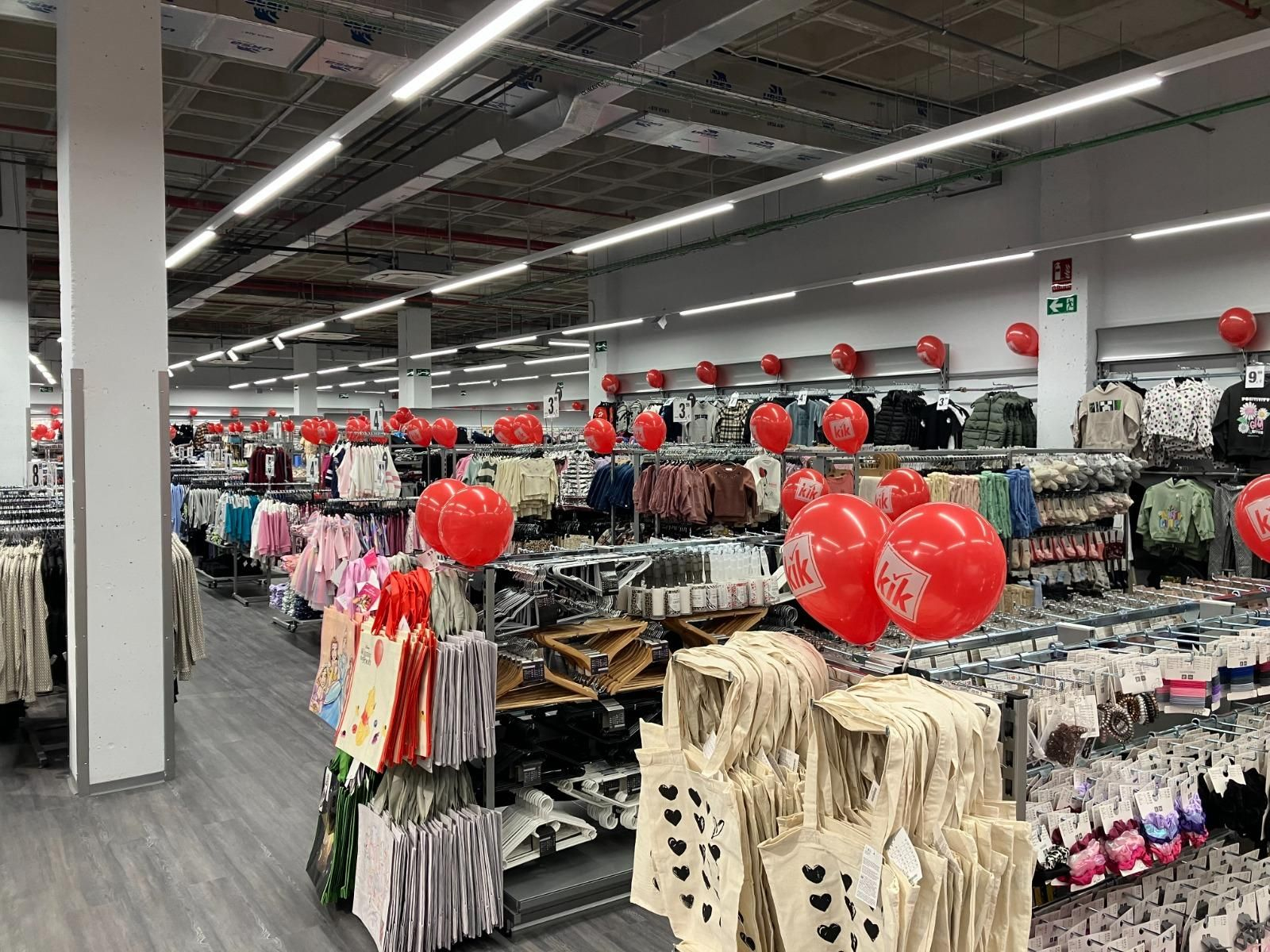 La tienda Kik por dentro.