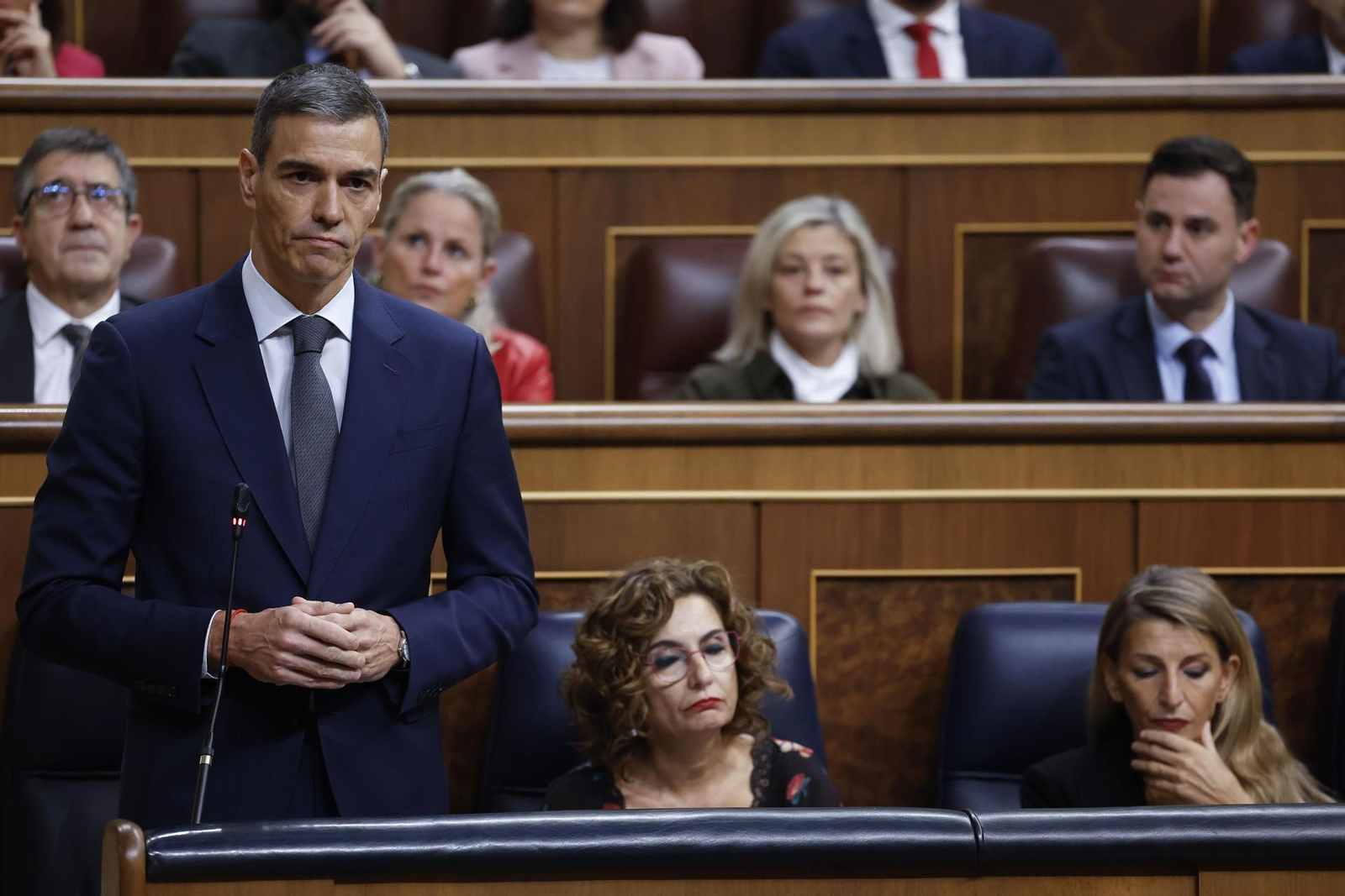 Pedro Sánchez, durante la sesión de control del Gobierno.