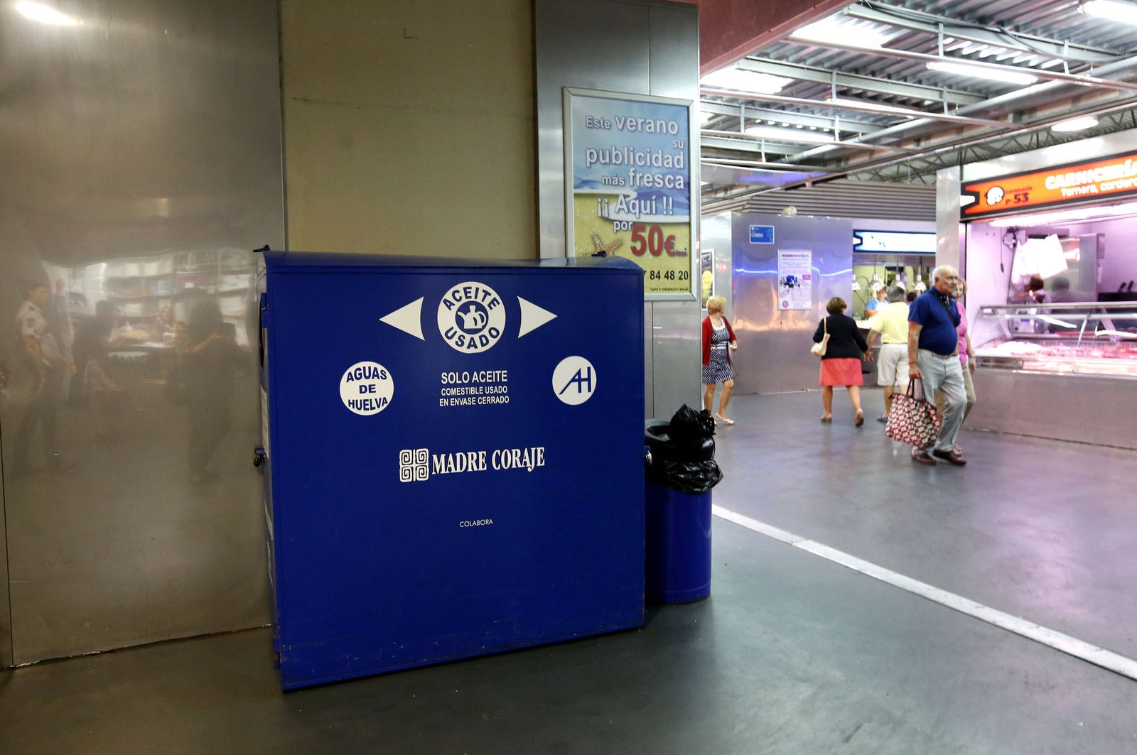 Contenedor para reutilizar el aceite.