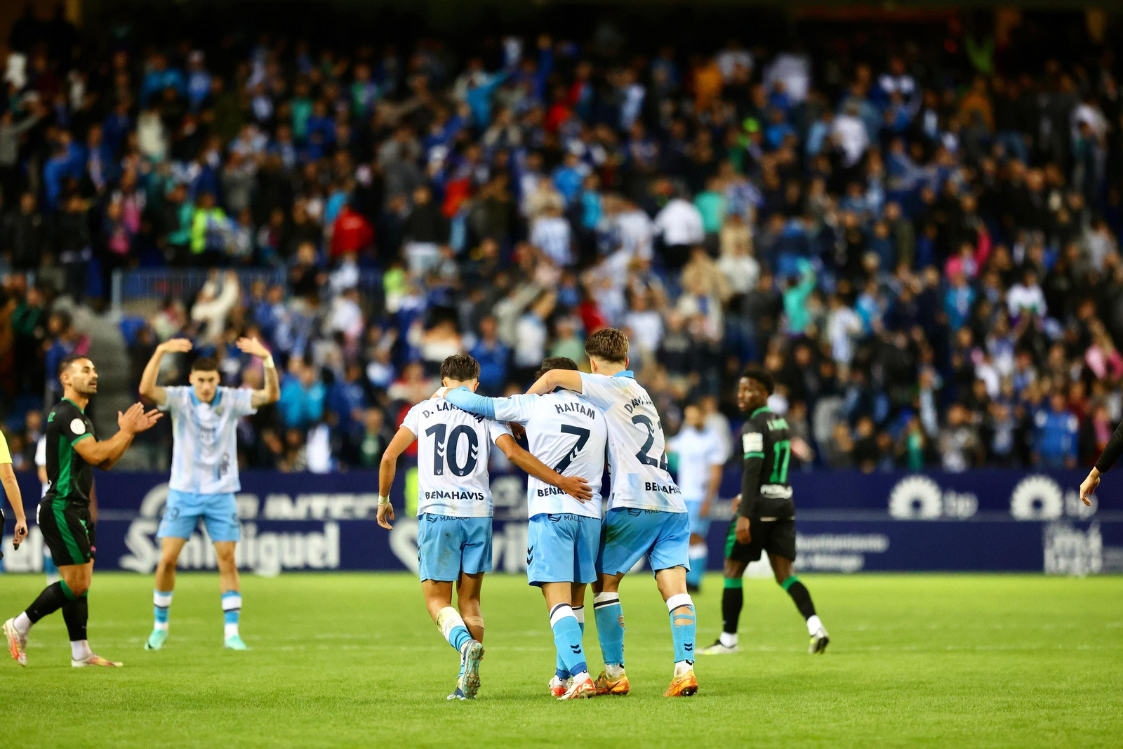 Celebración del 1-1 en La Rosaleda en el Málaga-Córdoba Celebración del 1-1 en La Rosaleda en el Málaga-Córdoba