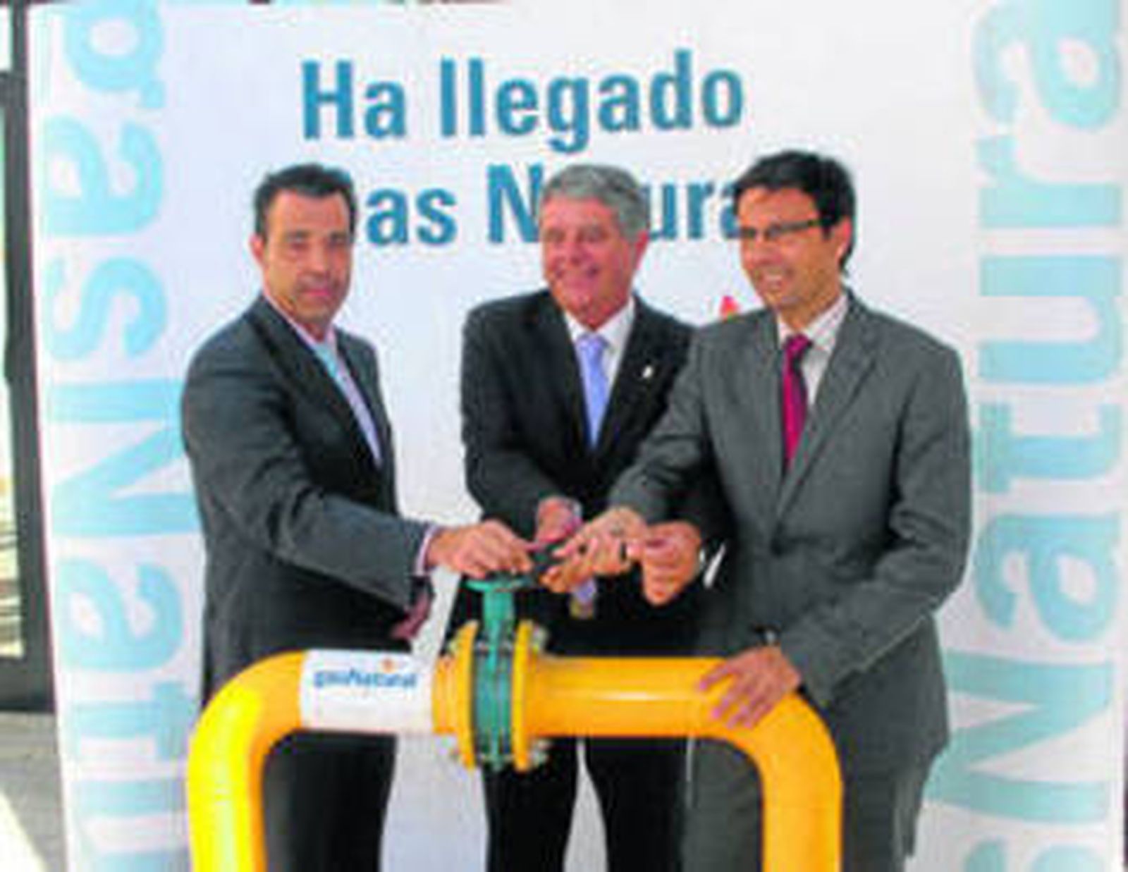 Apertura simbólica de la llave de paso del gas.