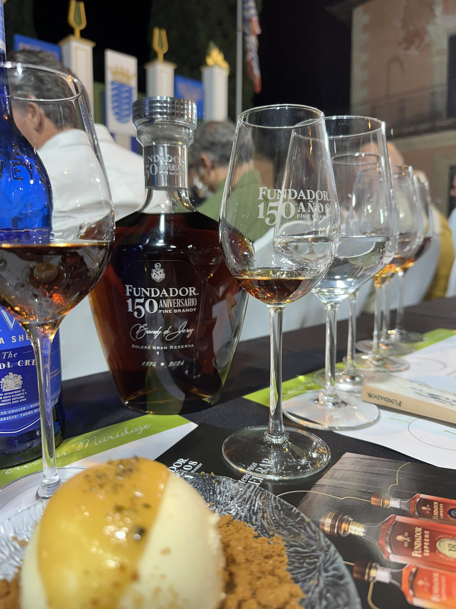 Imagen de la botella de Brandy Fundador 150, una de las sorpresas de la noche. Imagen de la botella de Brandy Fundador 150, una de las sorpresas de la noche.