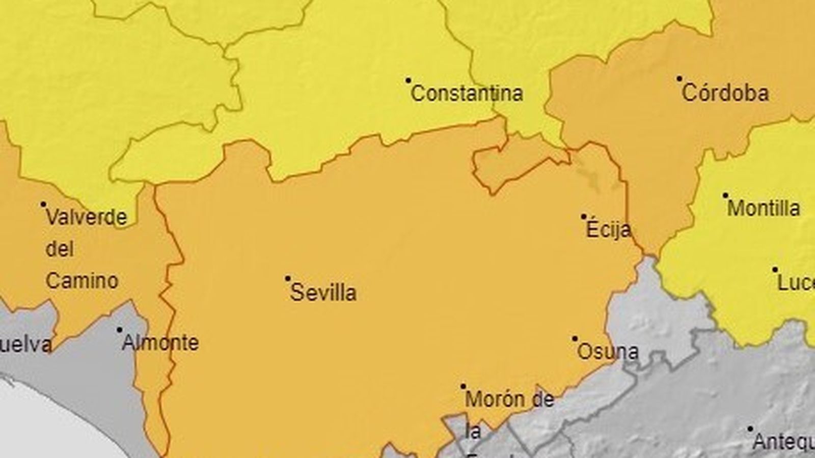 Mapa de alertas para este viernes.