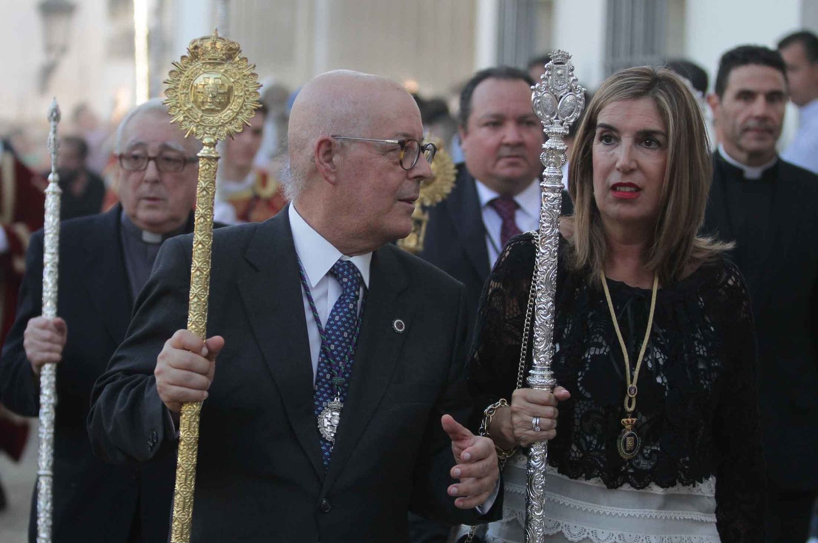 Imágenes del Señor de Pasión en la procesión del centenario de la hermandad