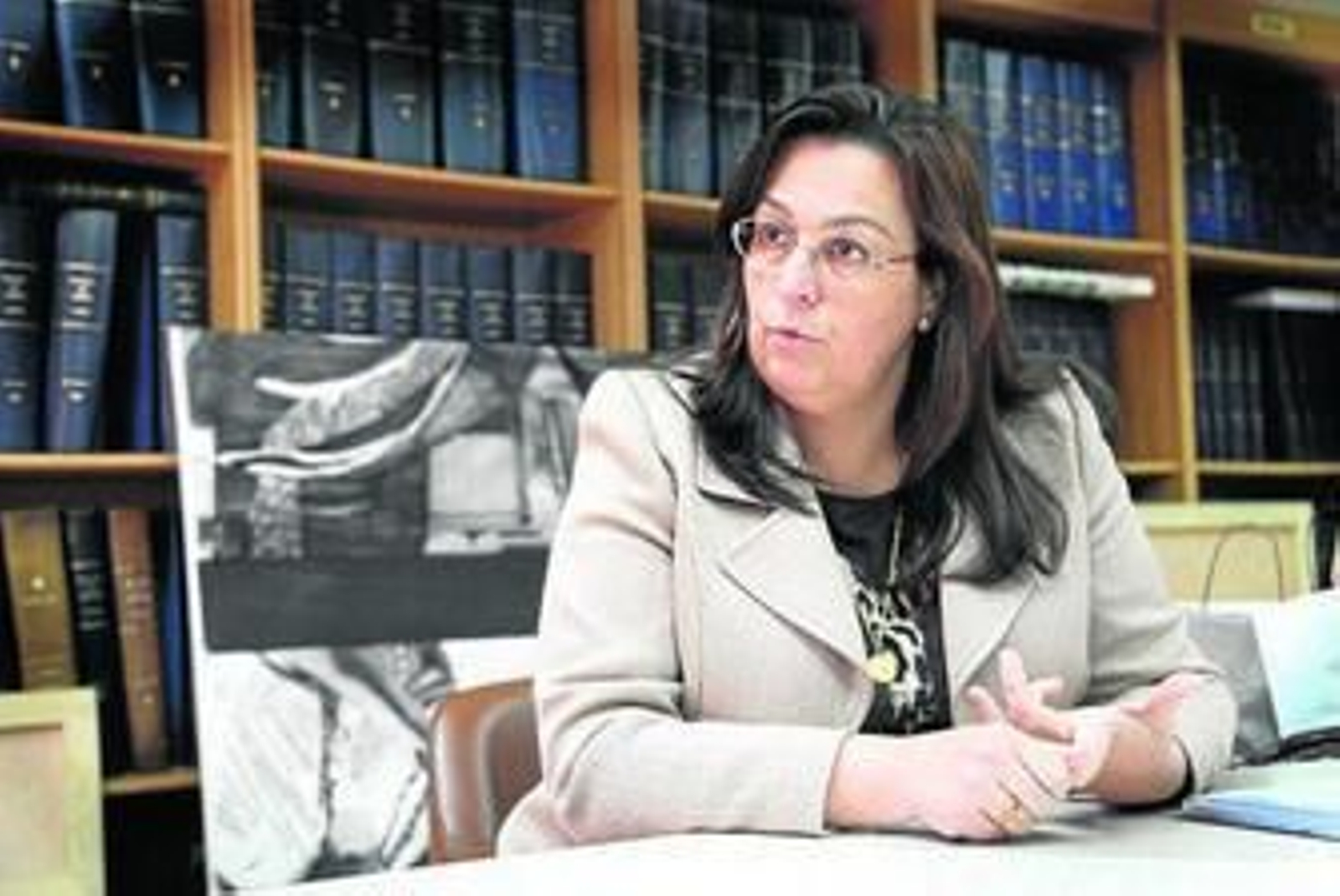Rosario Rodríguez, días atrás, durante la entrevista.