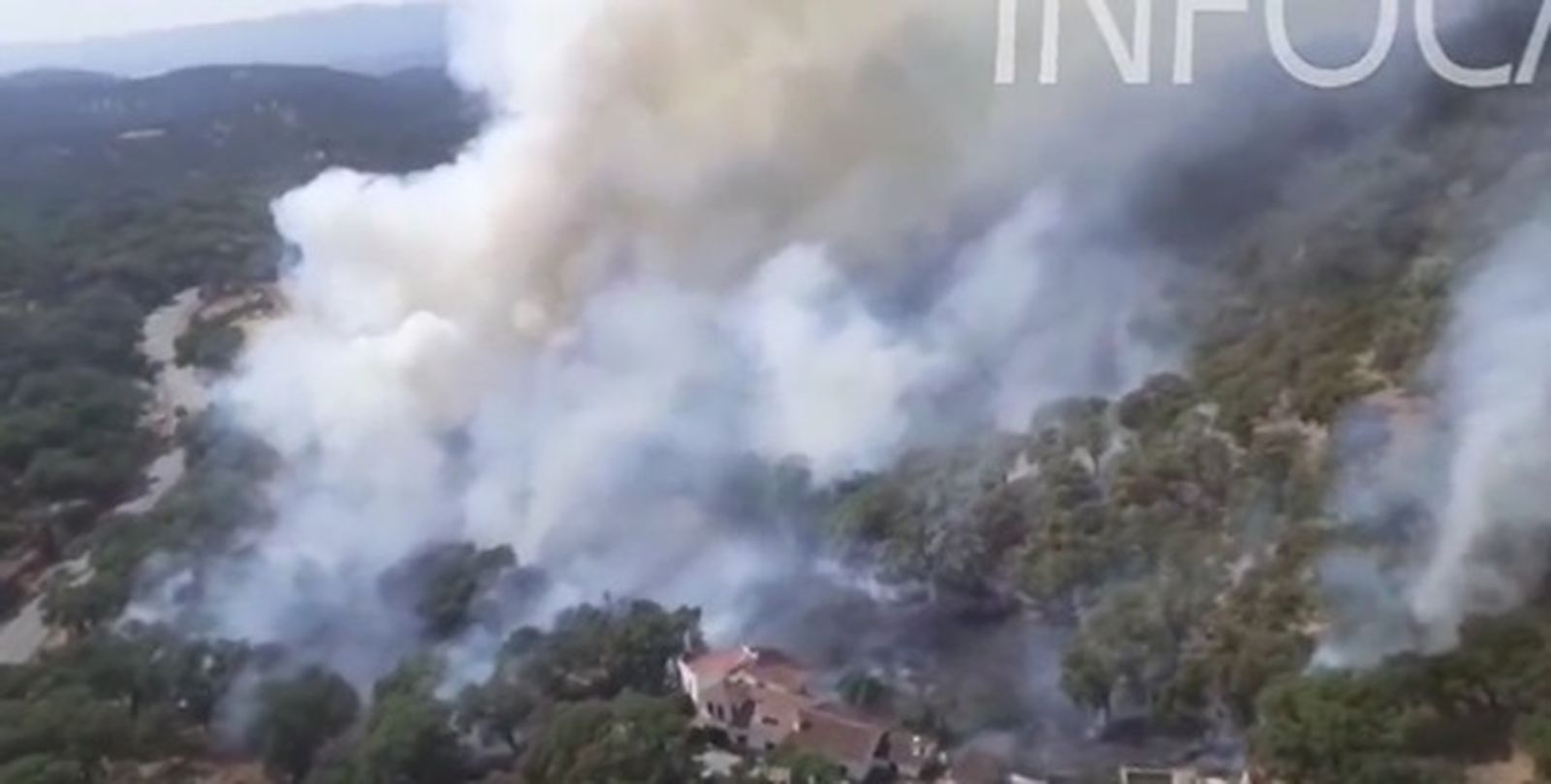 Incendio forestal en Cortegana.