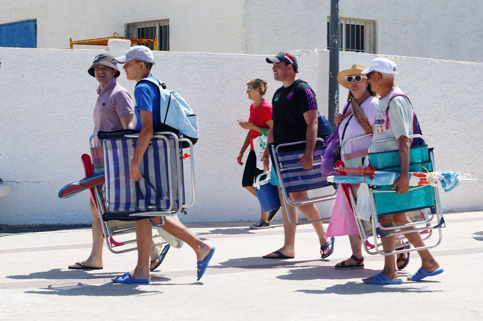 Imágenes de una mañana de calor y playa en Matalascañas