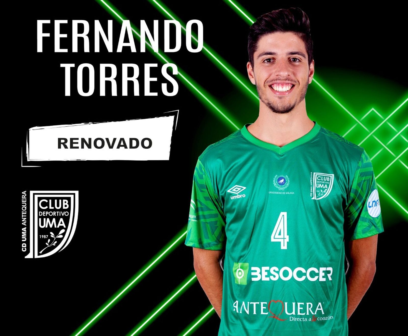 Nando renueva con el BeSoccer UMA Antequera.