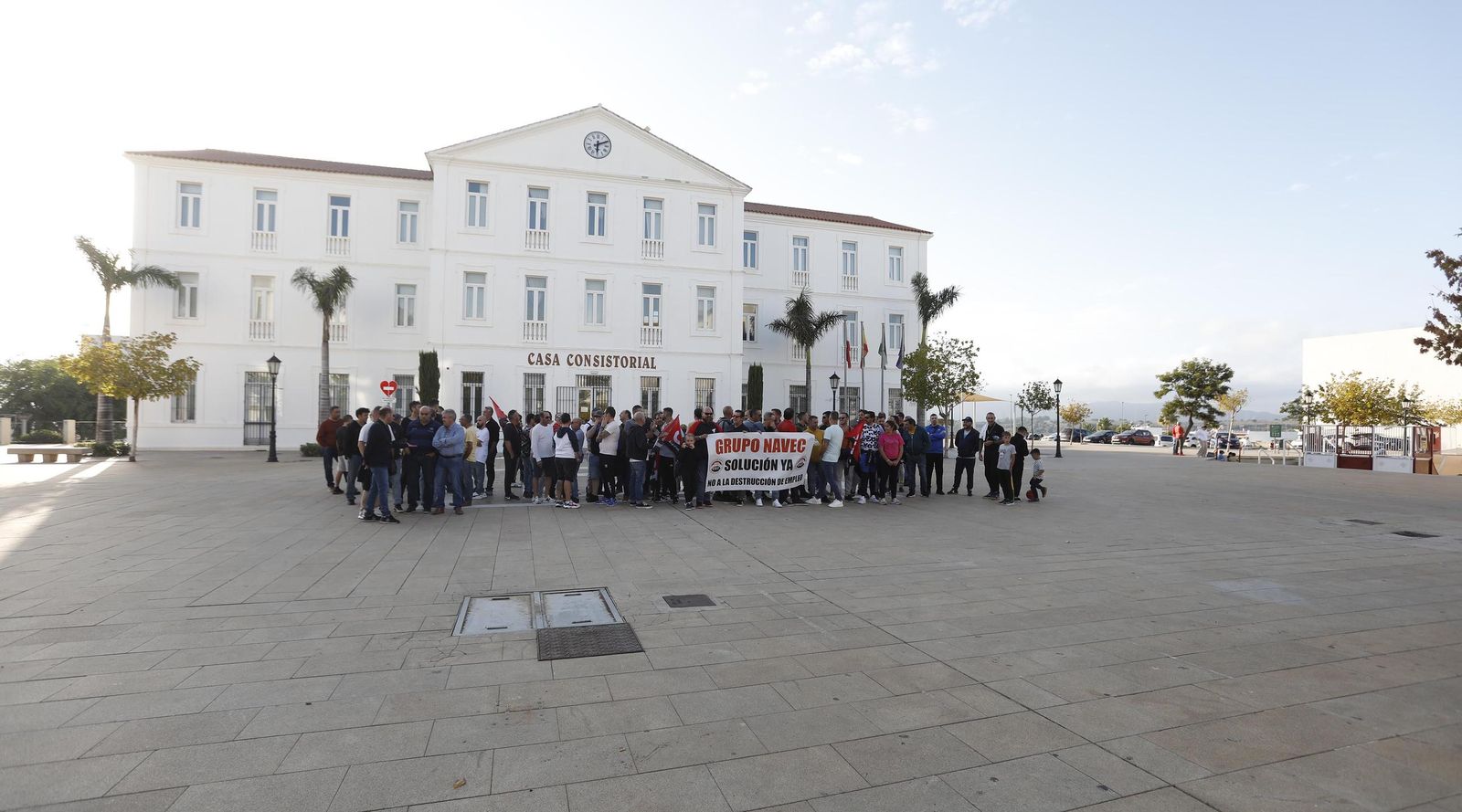 Asamblea de los trabajadores de la empresa Navec con Juan Carlos Ruiz Boix